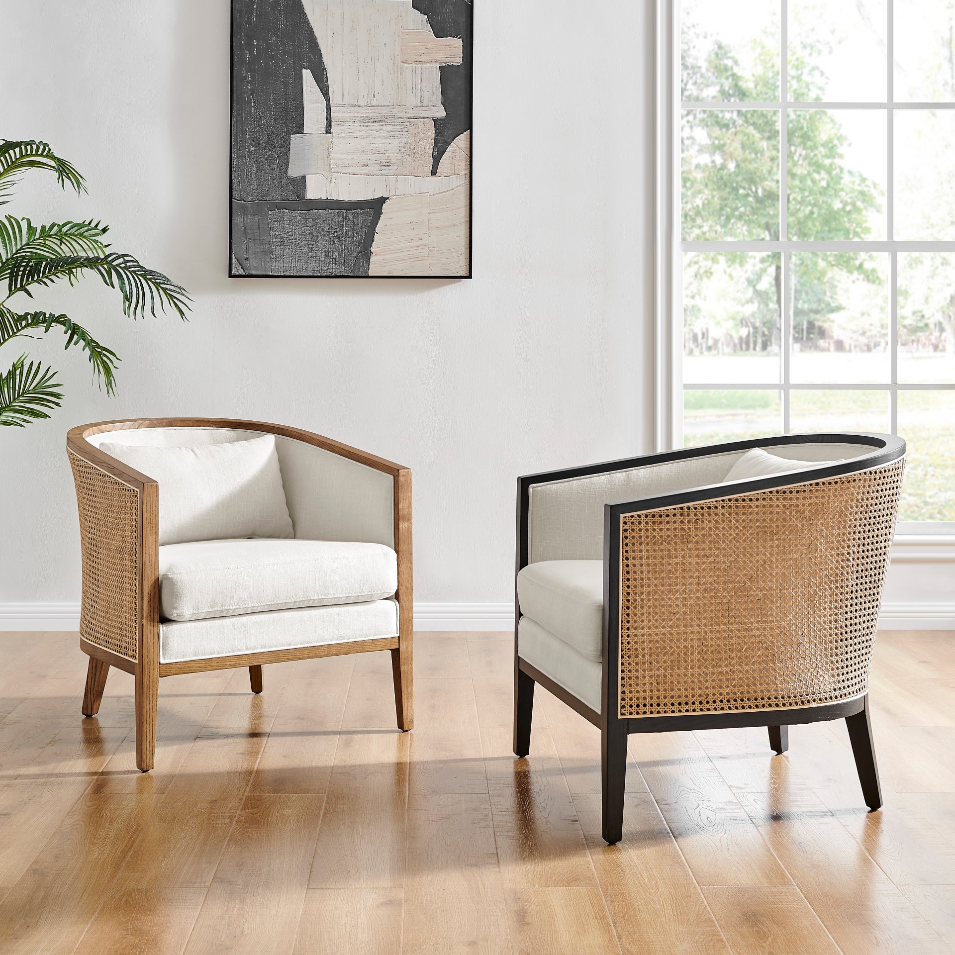 Tillman Accent Arm Chair w/ Rattan - What A Room