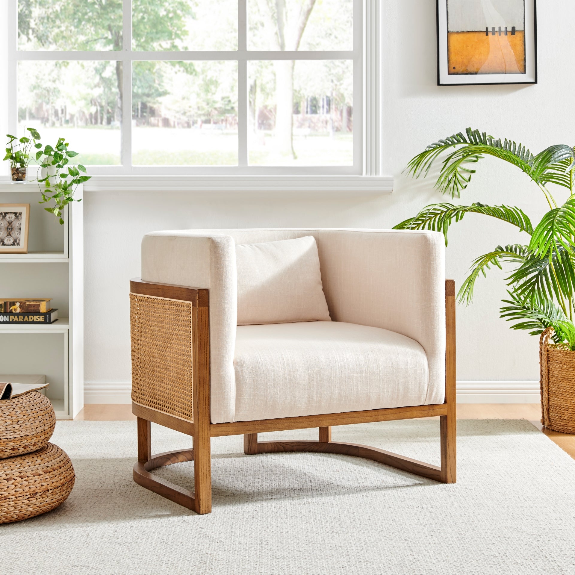 Velma Accent Arm Chair w/ Rattan - What A Room