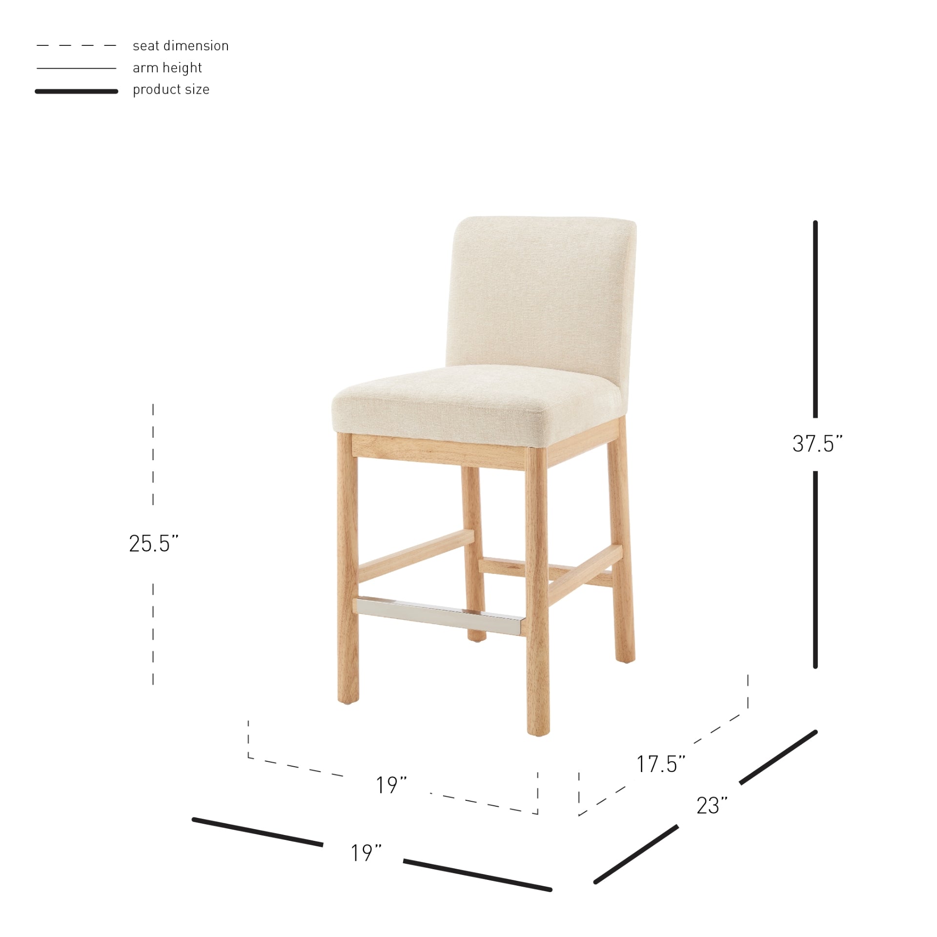 Bloomfield  Fabric Counter Stool - What A Room