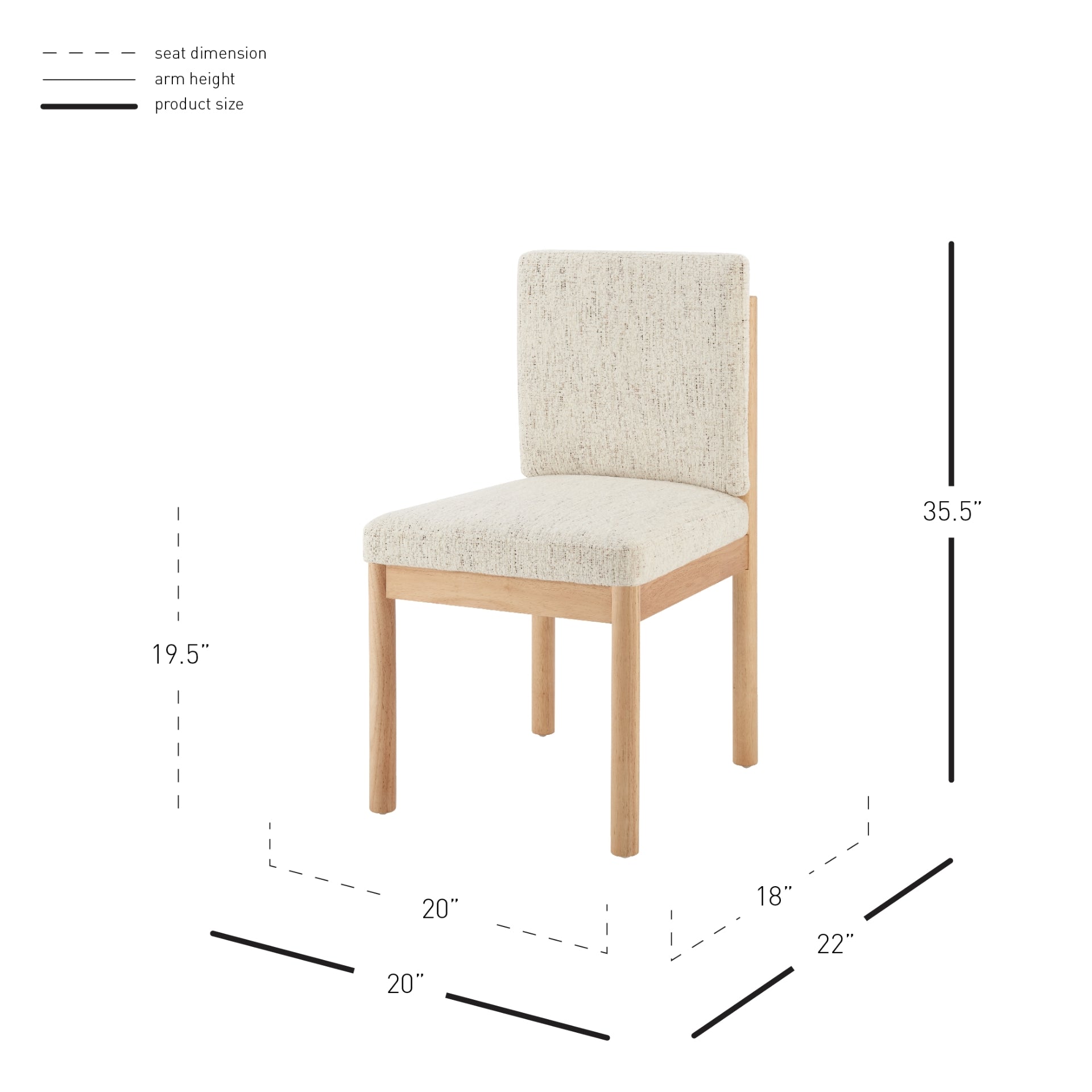 Melvin  Fabric Dining Side Chair (Set of 2) - What A Room