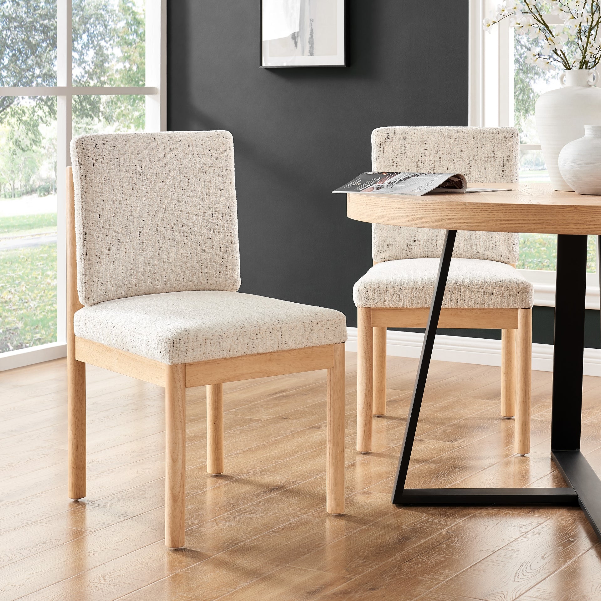 Melvin  Fabric Dining Side Chair (Set of 2) - What A Room