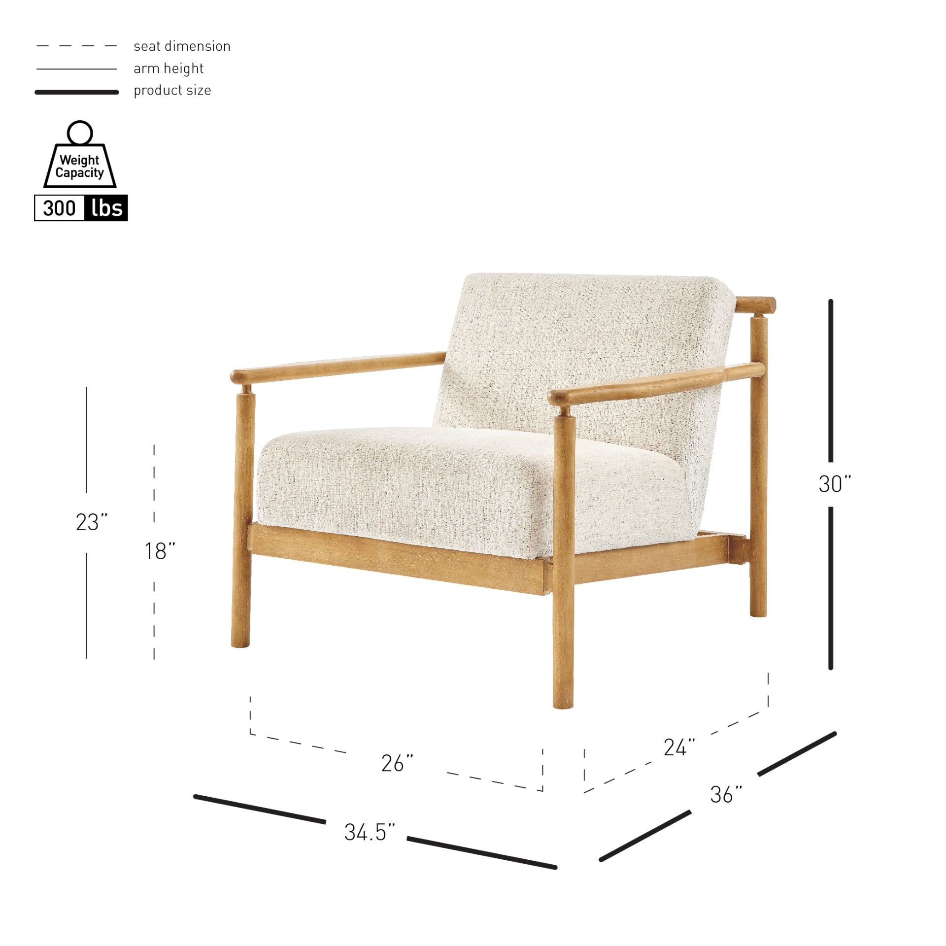 Arnold Fabric Accent Arm Chair - What A Room