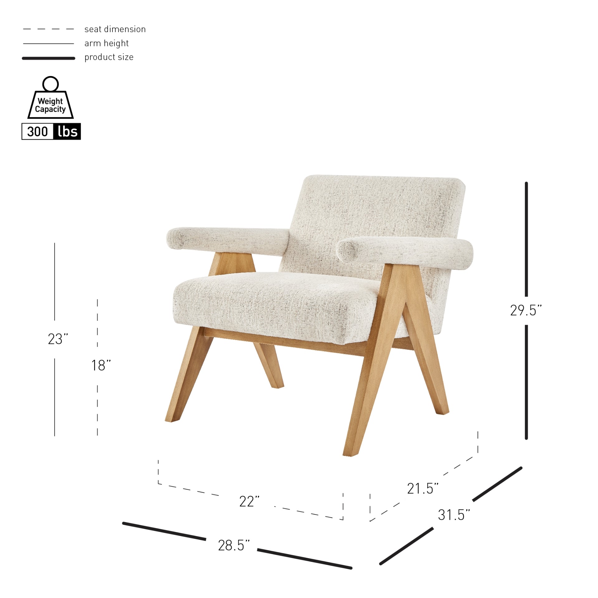 Nixon Fabric Accent Arm Chair - What A Room