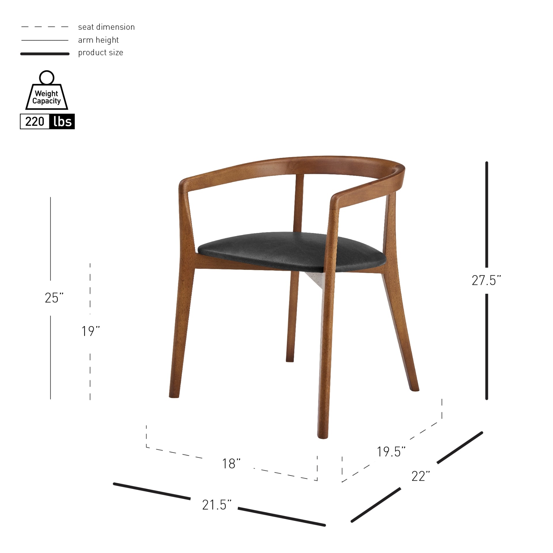 Amy  Dining Side Arm Chair (Set of 2) - What A Room