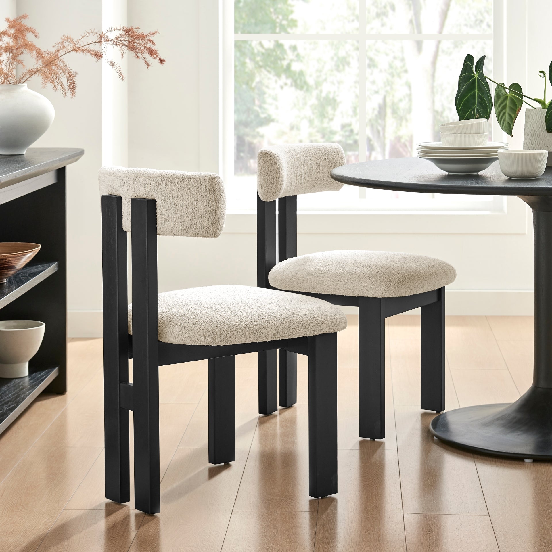 Hailey Boucle Dining Side Chair (Set of 2) - What A Room
