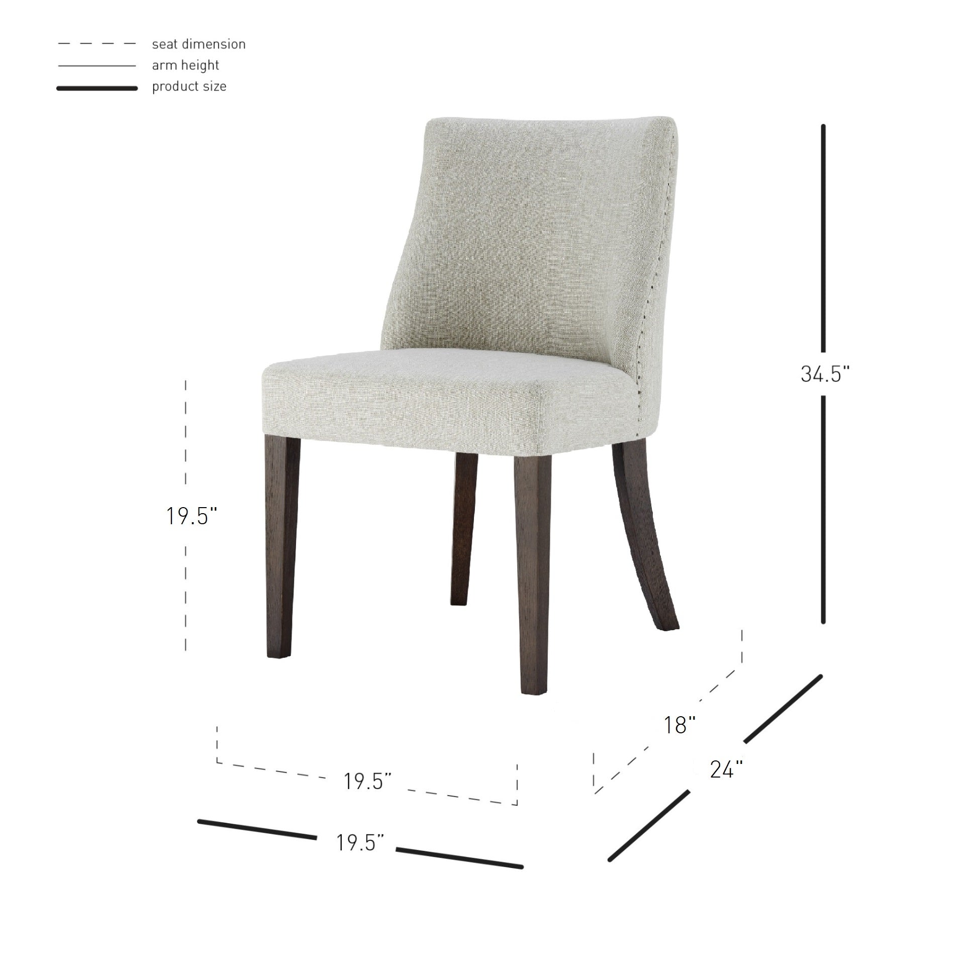 New Paris  Fabric Dining Side Chair (Set of 2) - What A Room