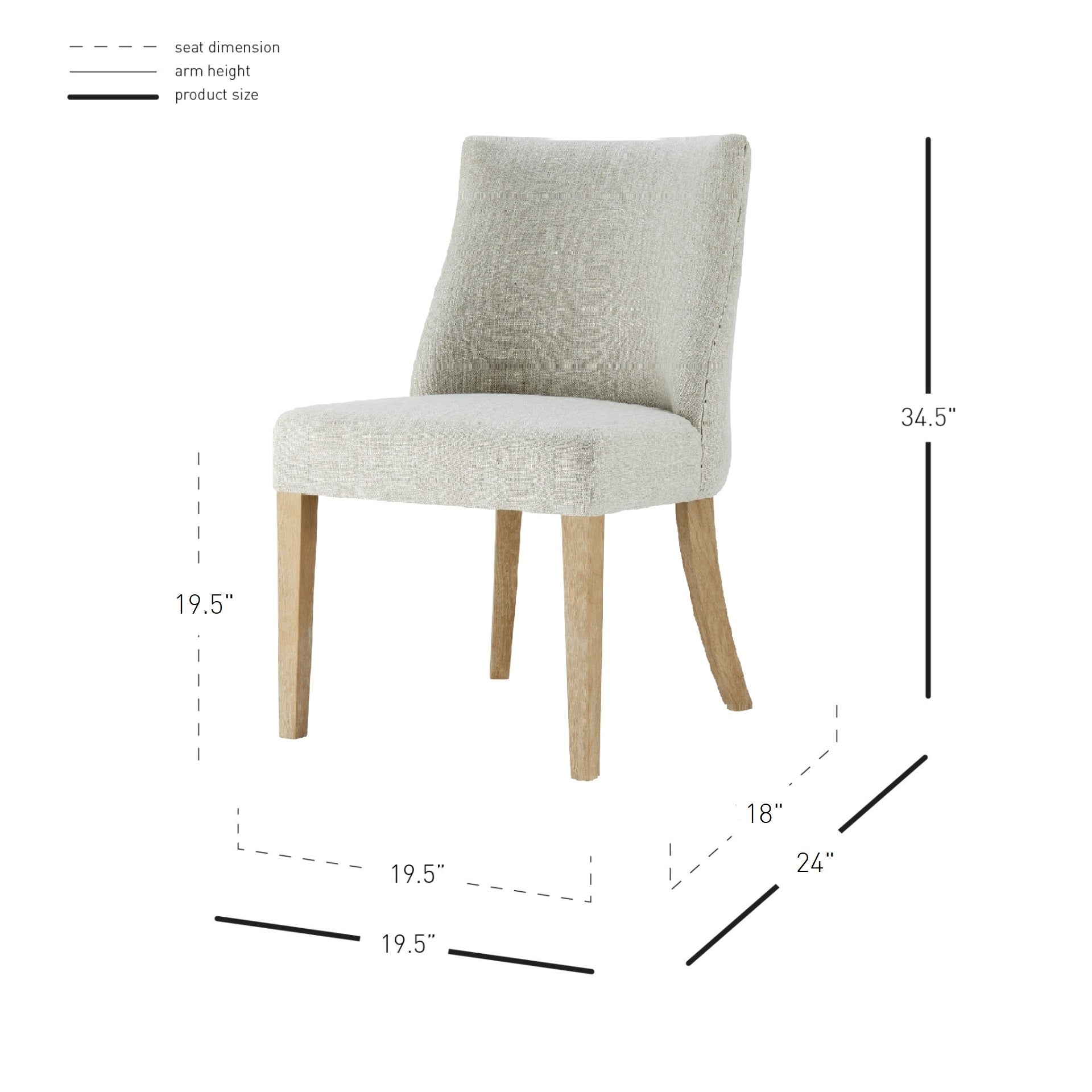 New Paris  Fabric Dining Side Chair (Set of 2) - What A Room