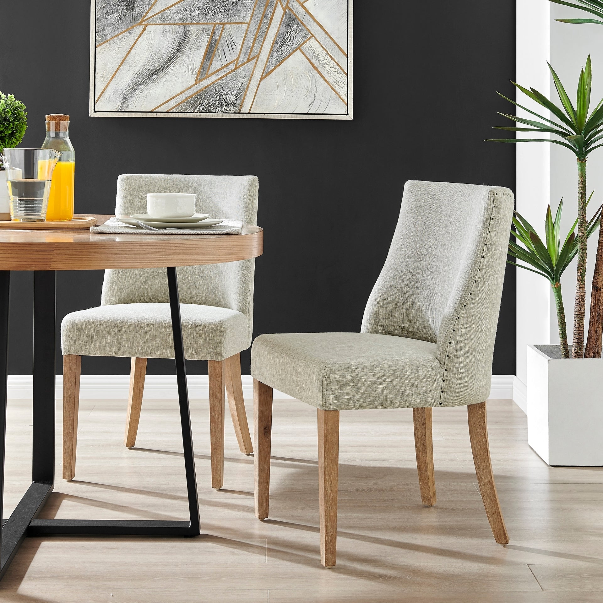 New Paris  Fabric Dining Side Chair (Set of 2) - What A Room