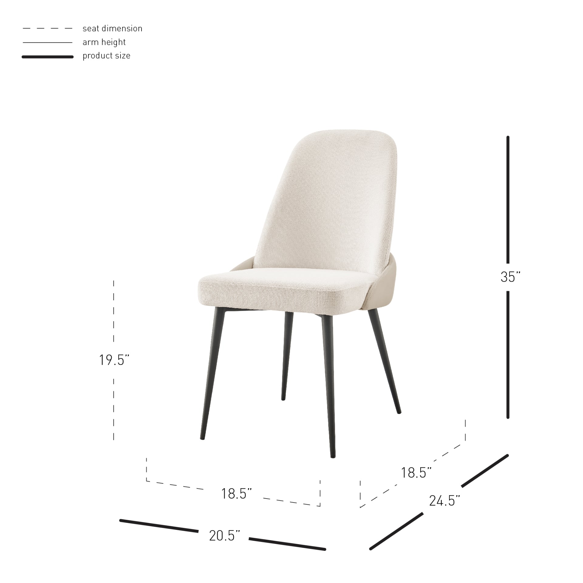 Elodie  Fabric/ Dining Side Chair (Set of 2) - What A Room