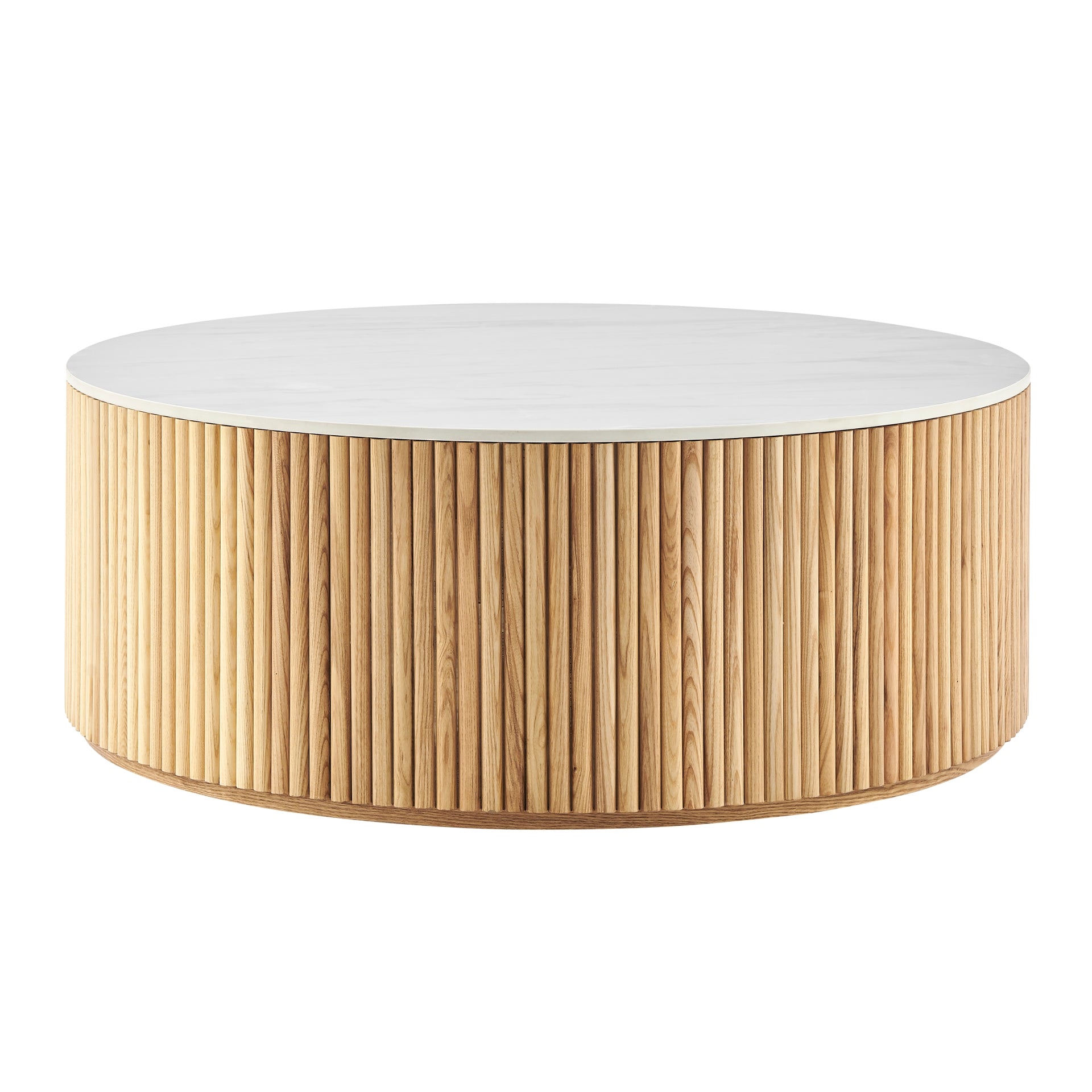 Ingrid Ceramic Top 39.5" Round Coffee Table - What A Room