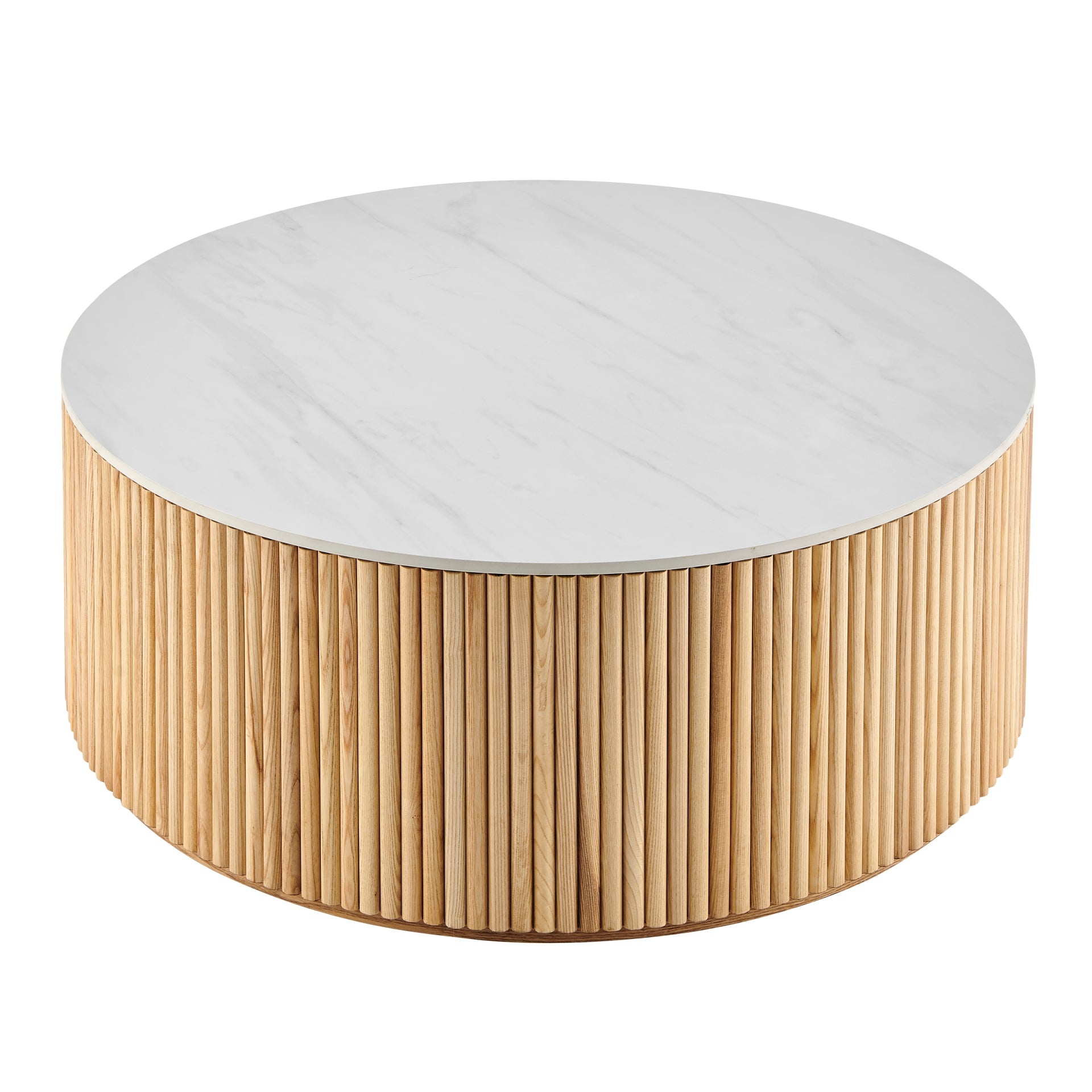 Ingrid Ceramic Top 39.5" Round Coffee Table - What A Room