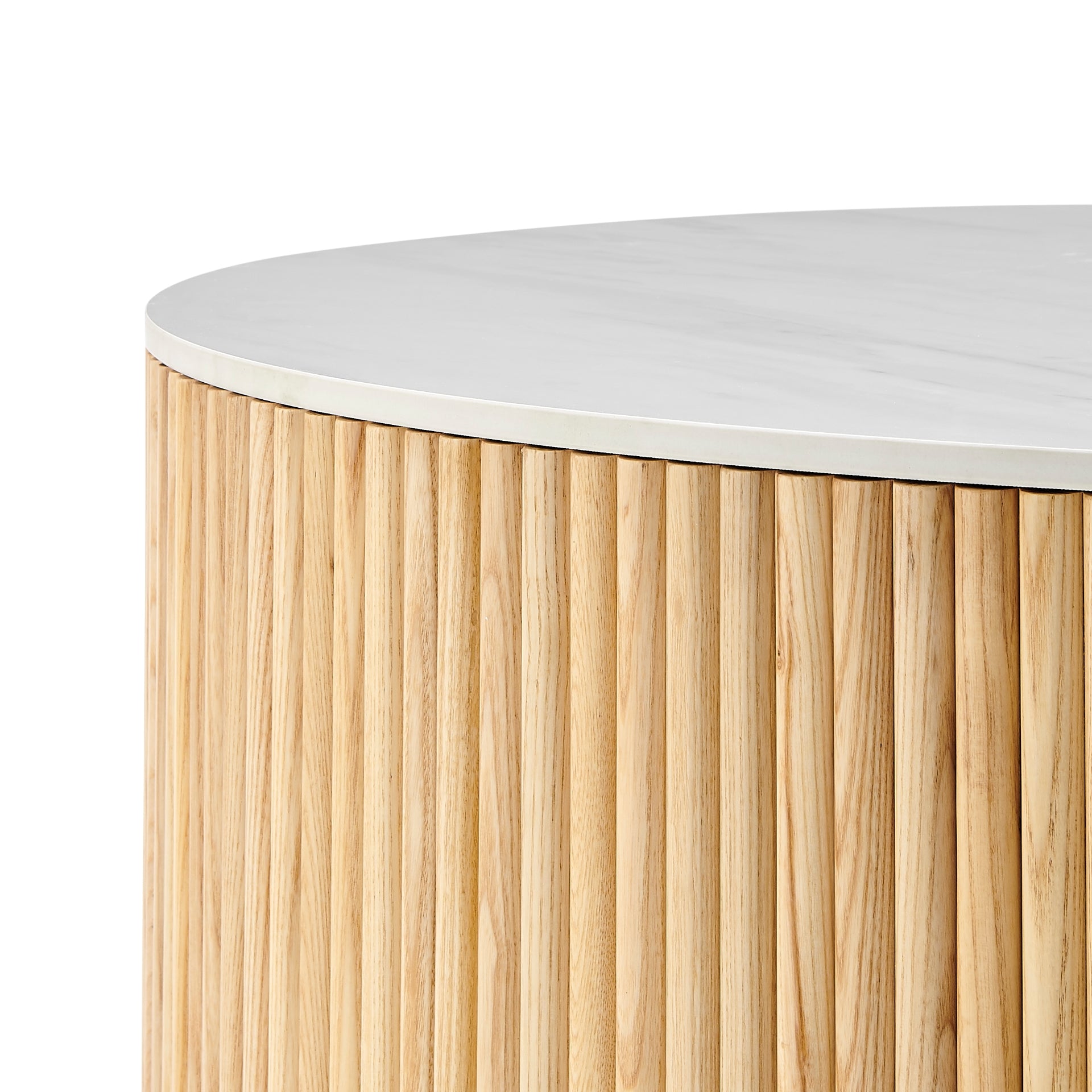 Ingrid Ceramic Top 39.5" Round Coffee Table - What A Room