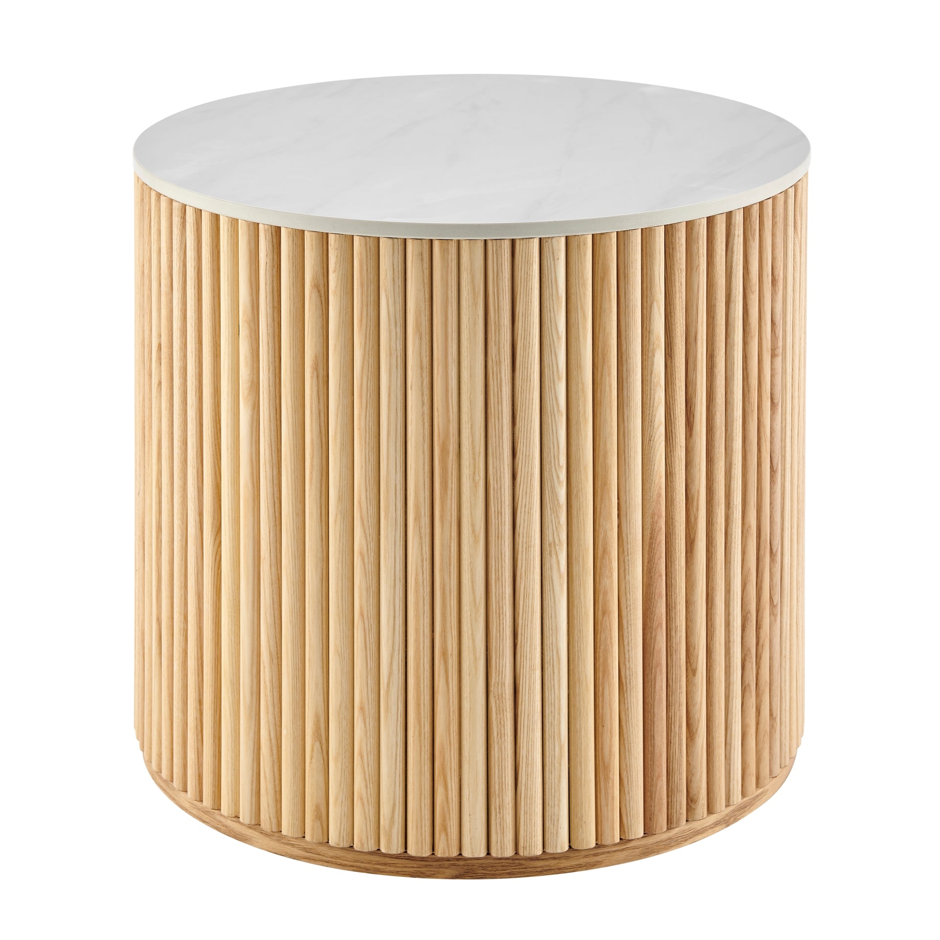 Ingrid Ceramic Top 21.5" Round Side Table - What A Room