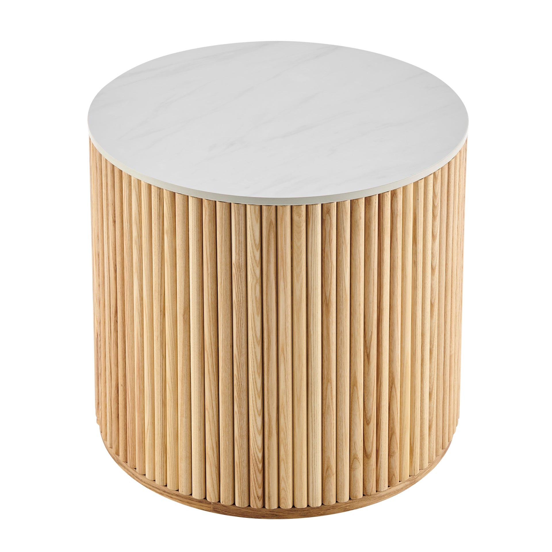 Ingrid Ceramic Top 21.5" Round Side Table - What A Room