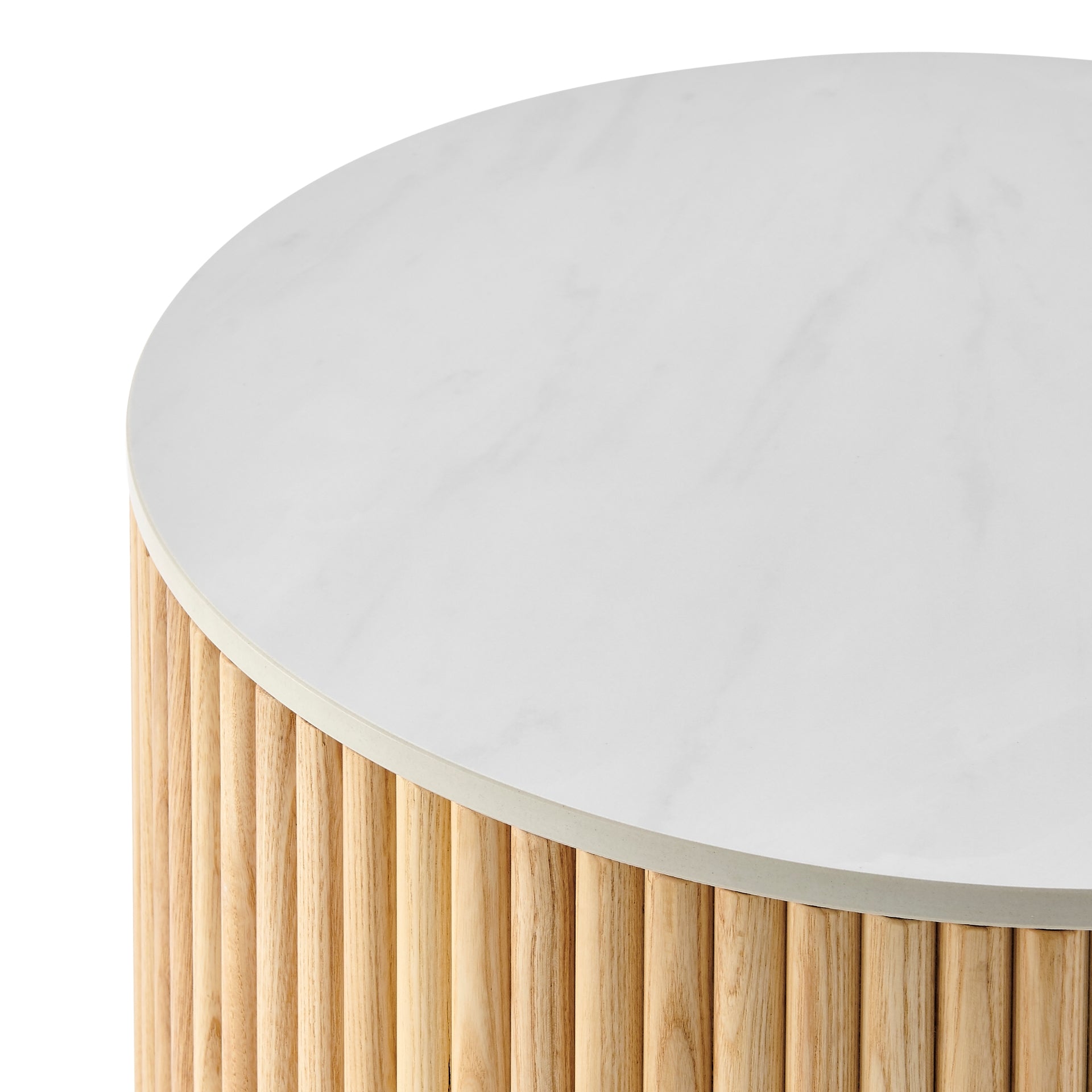 Ingrid Ceramic Top 21.5" Round Side Table - What A Room