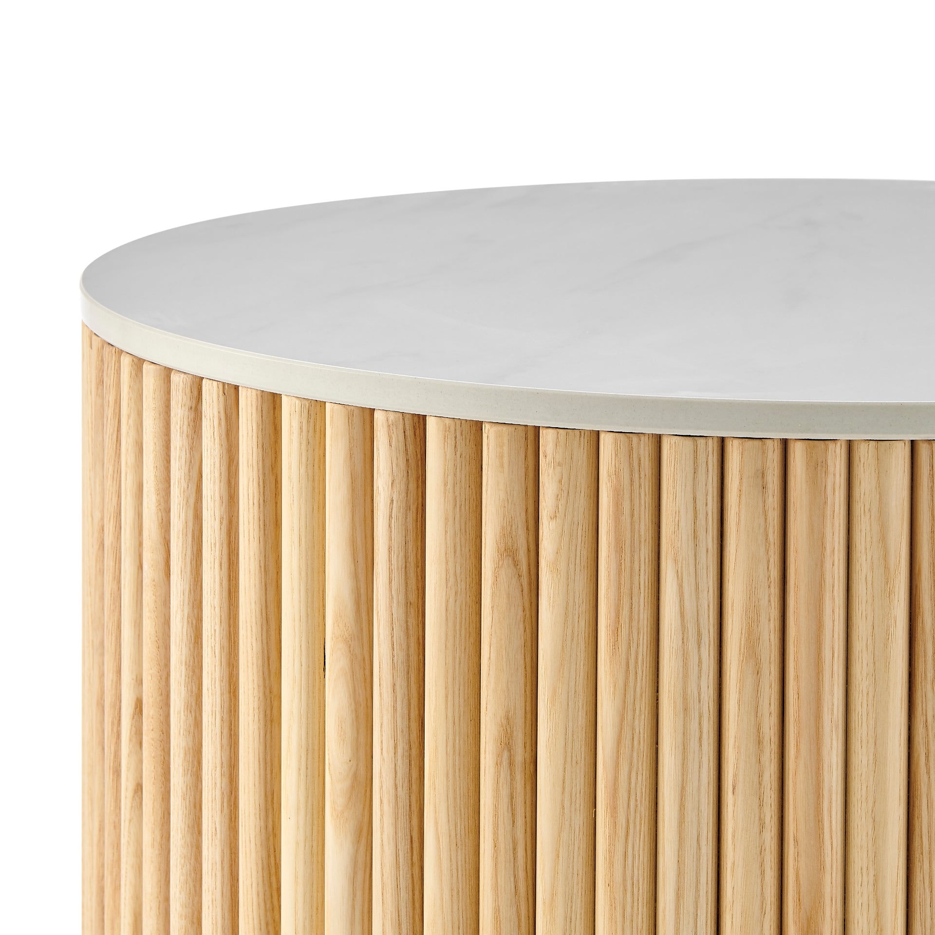 Ingrid Ceramic Top 21.5" Round Side Table - What A Room