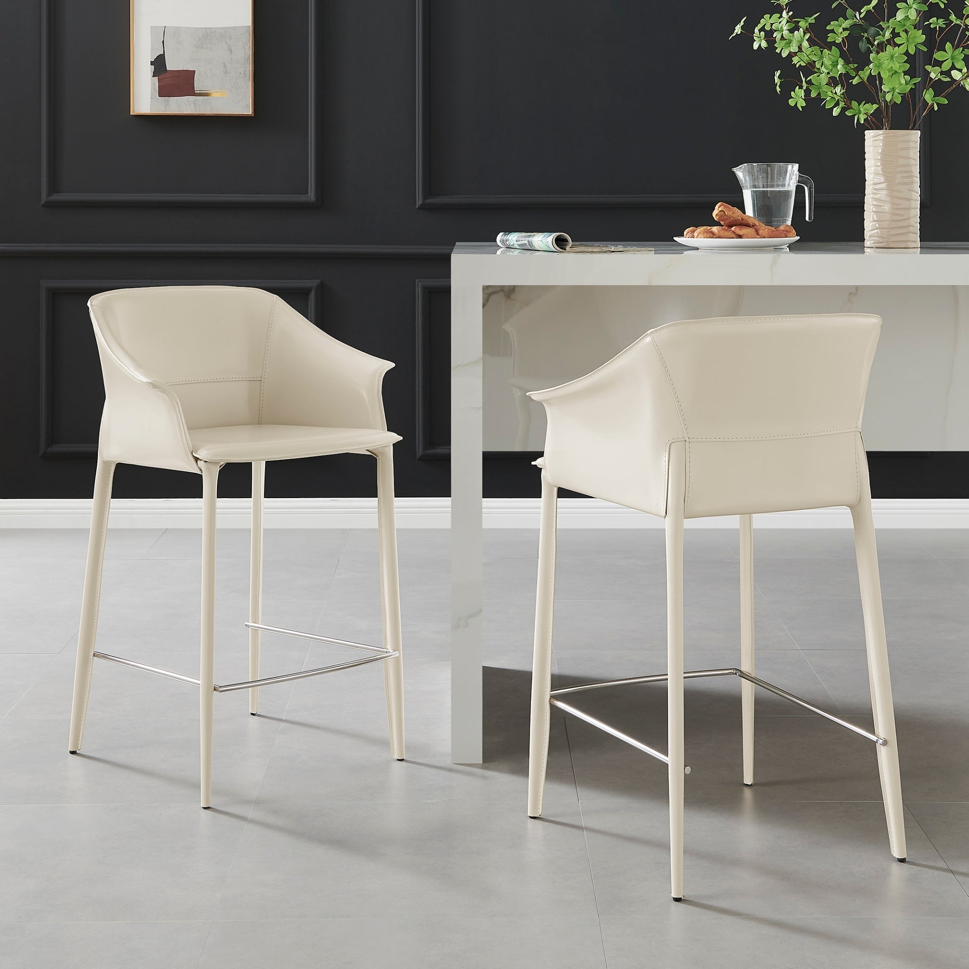 Callie Recycled Leather Counter Stool - What A Room