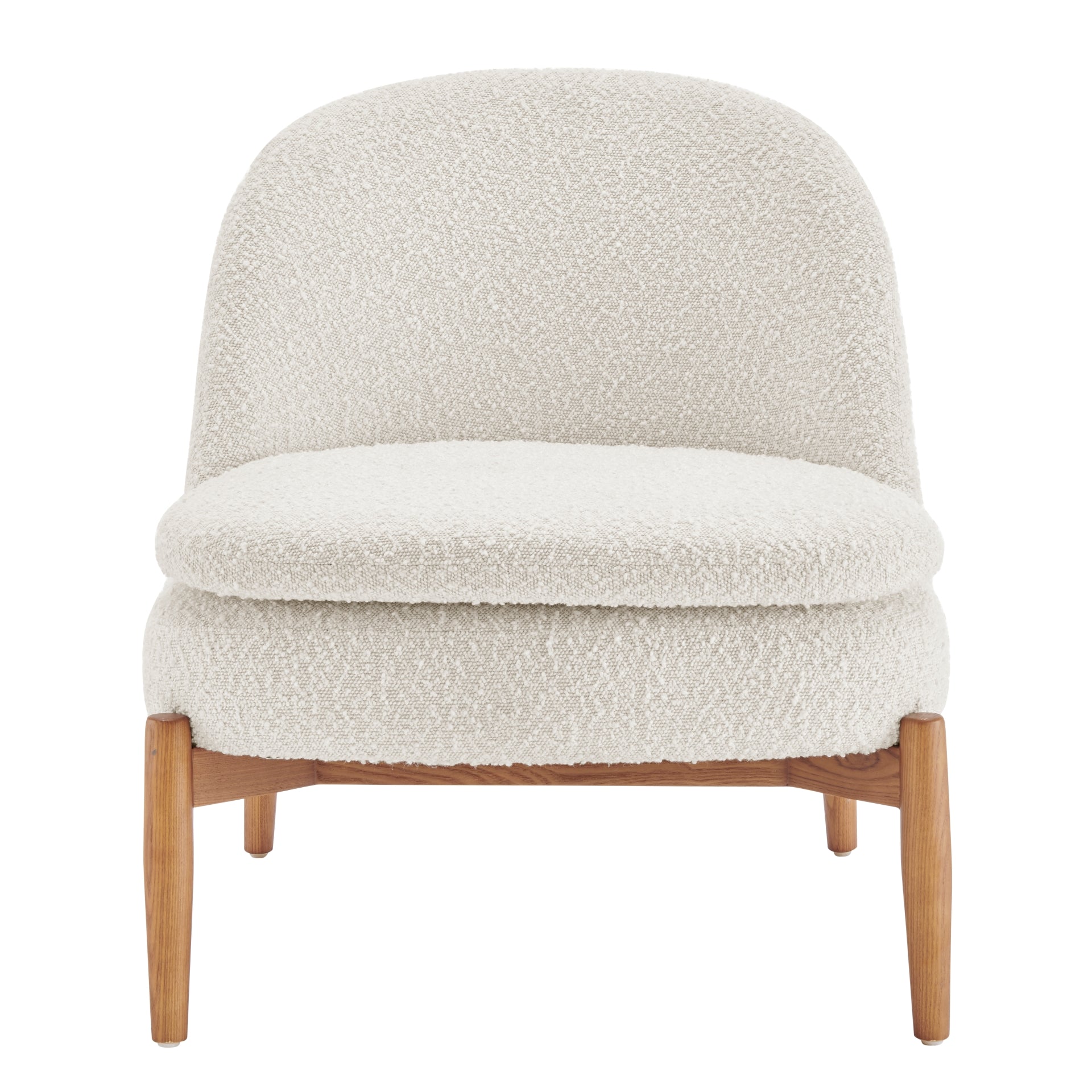 Adriana  Fabric Accent Chair Walnut Legs - What A Room