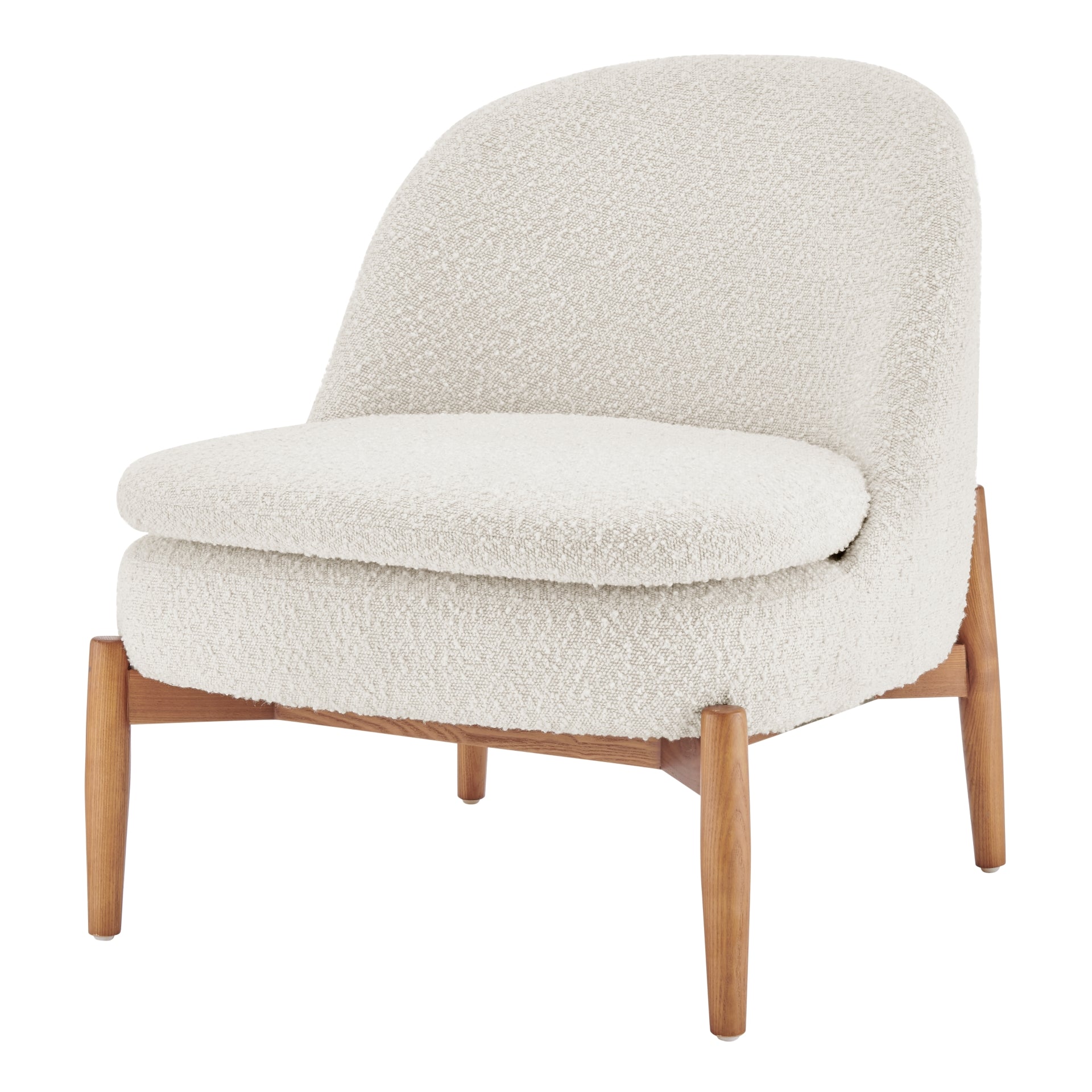Adriana  Fabric Accent Chair Walnut Legs - What A Room