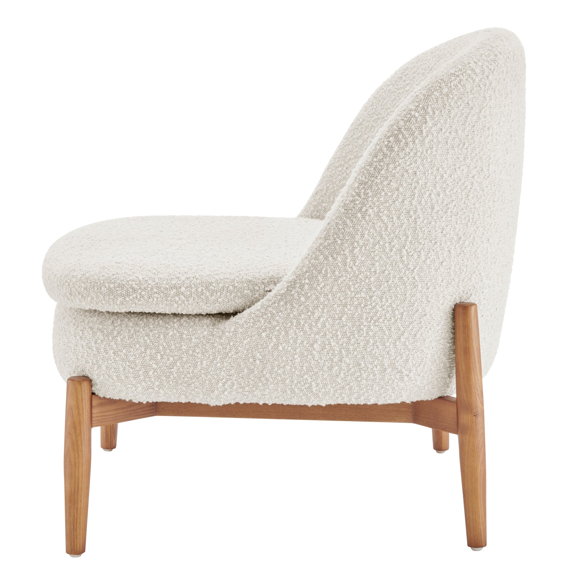 Adriana  Fabric Accent Chair Walnut Legs - What A Room