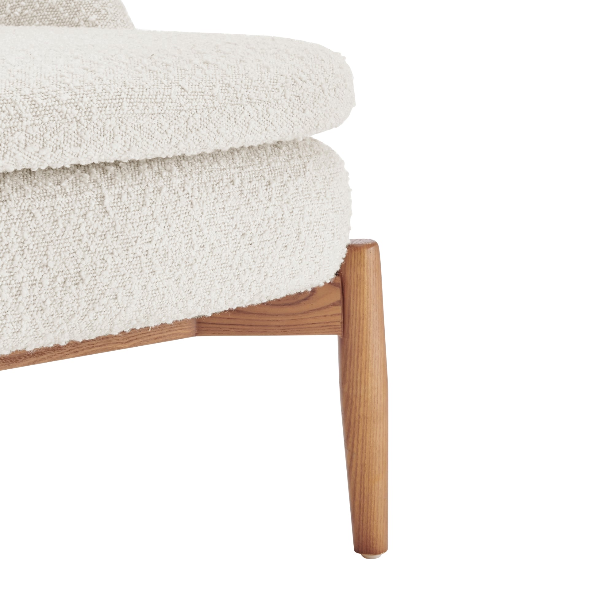 Adriana  Fabric Accent Chair Walnut Legs - What A Room