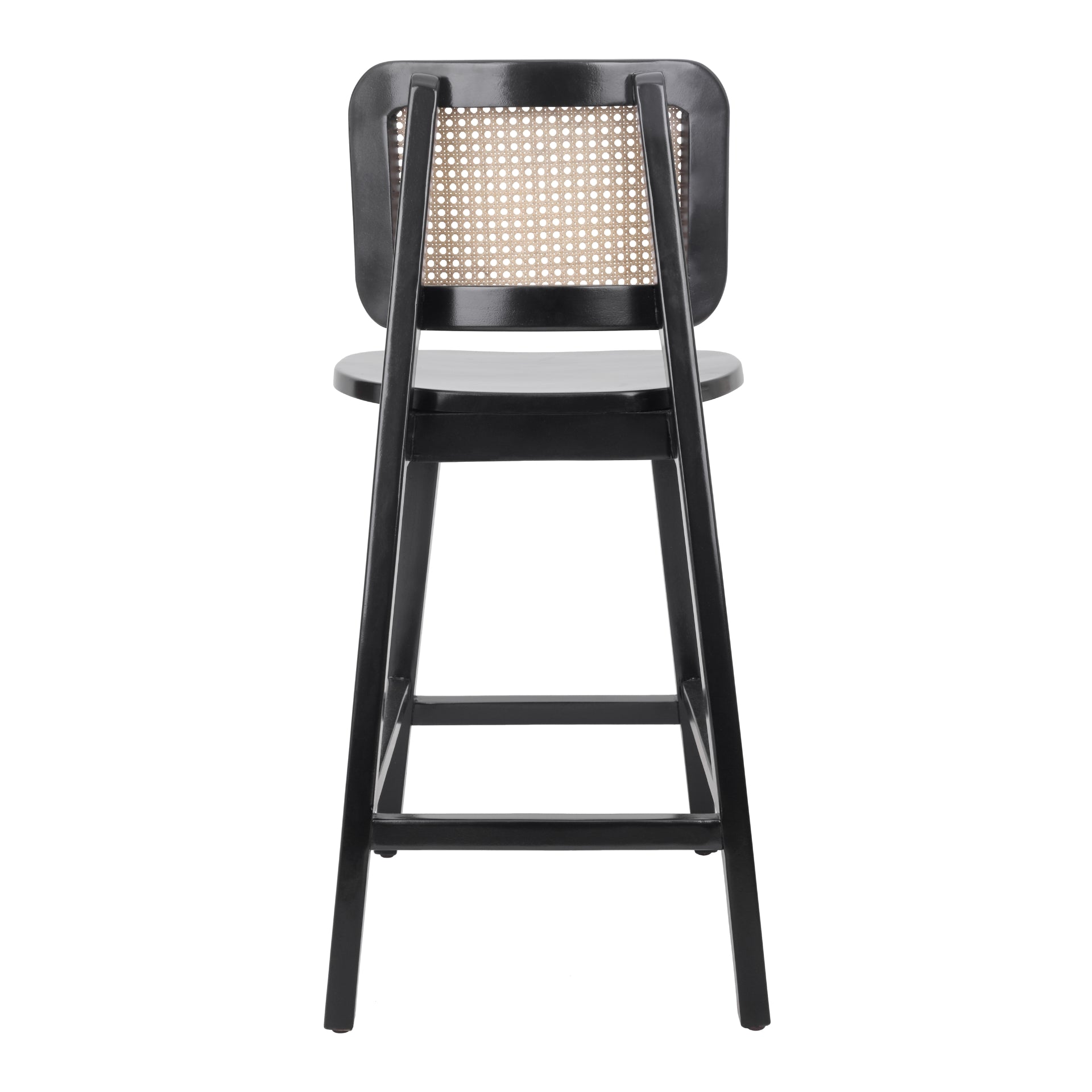 Maury Wood Counter Stool w/ Rattan - What A Room