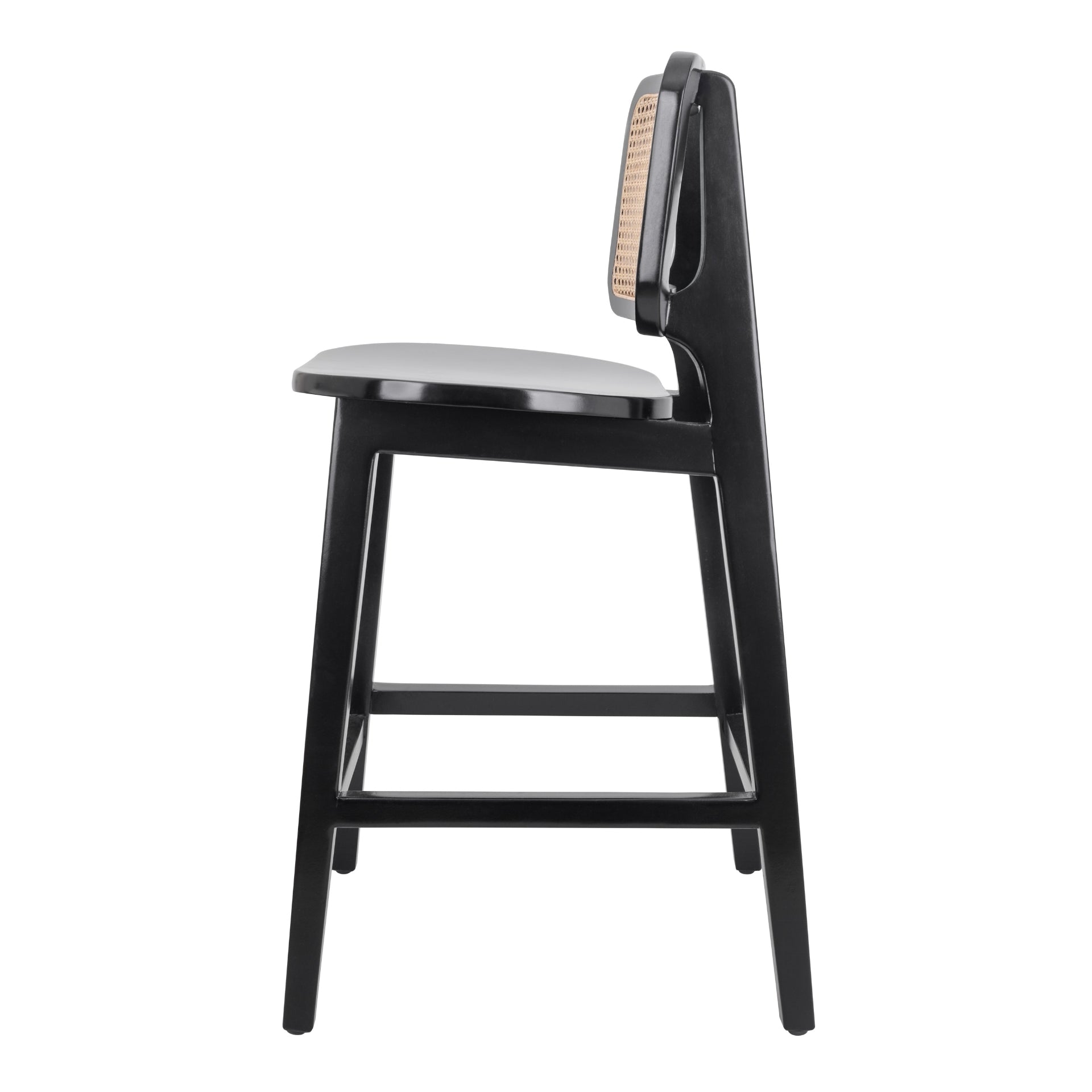 Maury Wood Counter Stool w/ Rattan - What A Room