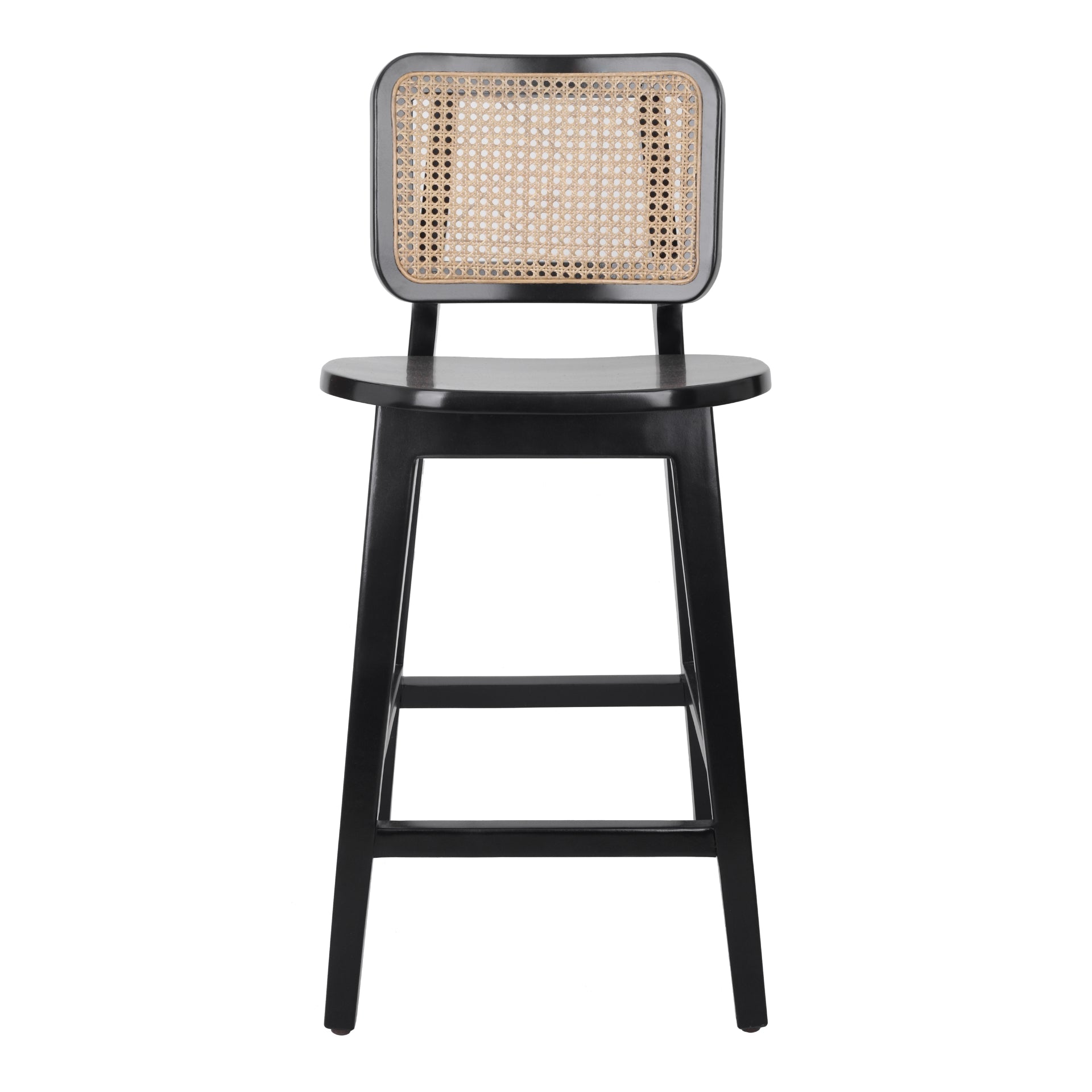 Maury Wood Counter Stool w/ Rattan - What A Room