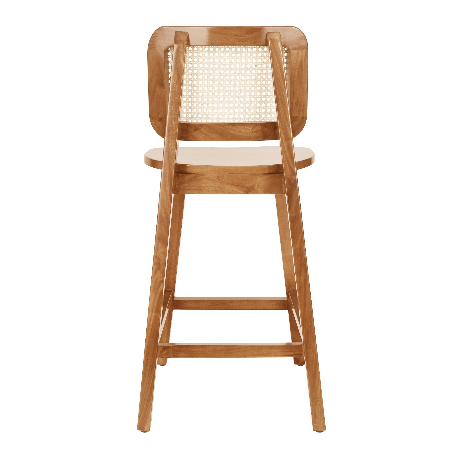 Maury Wood Counter Stool w/ Rattan - What A Room