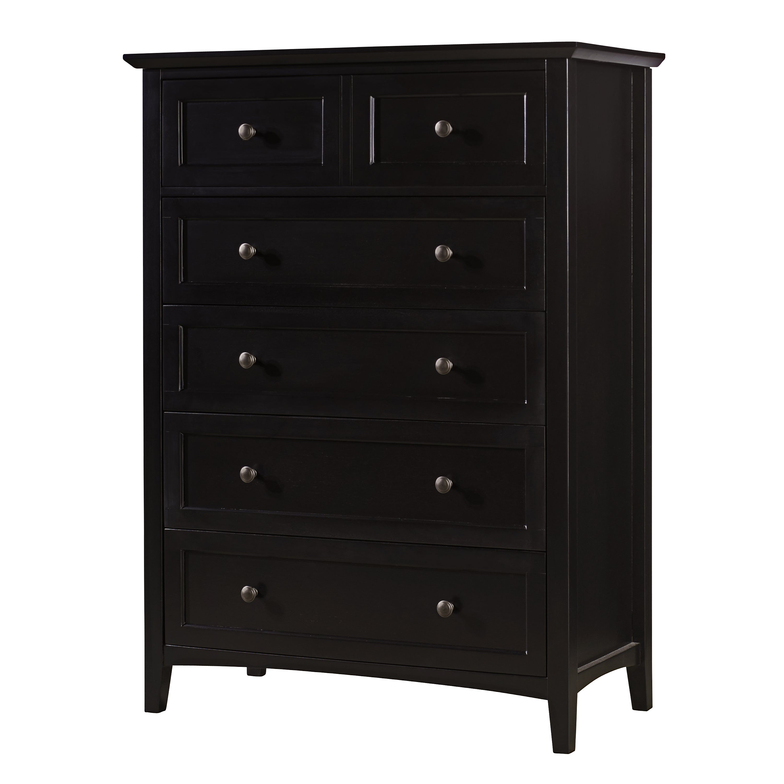 Paragon Five Drawer Chest in Black - What A Room