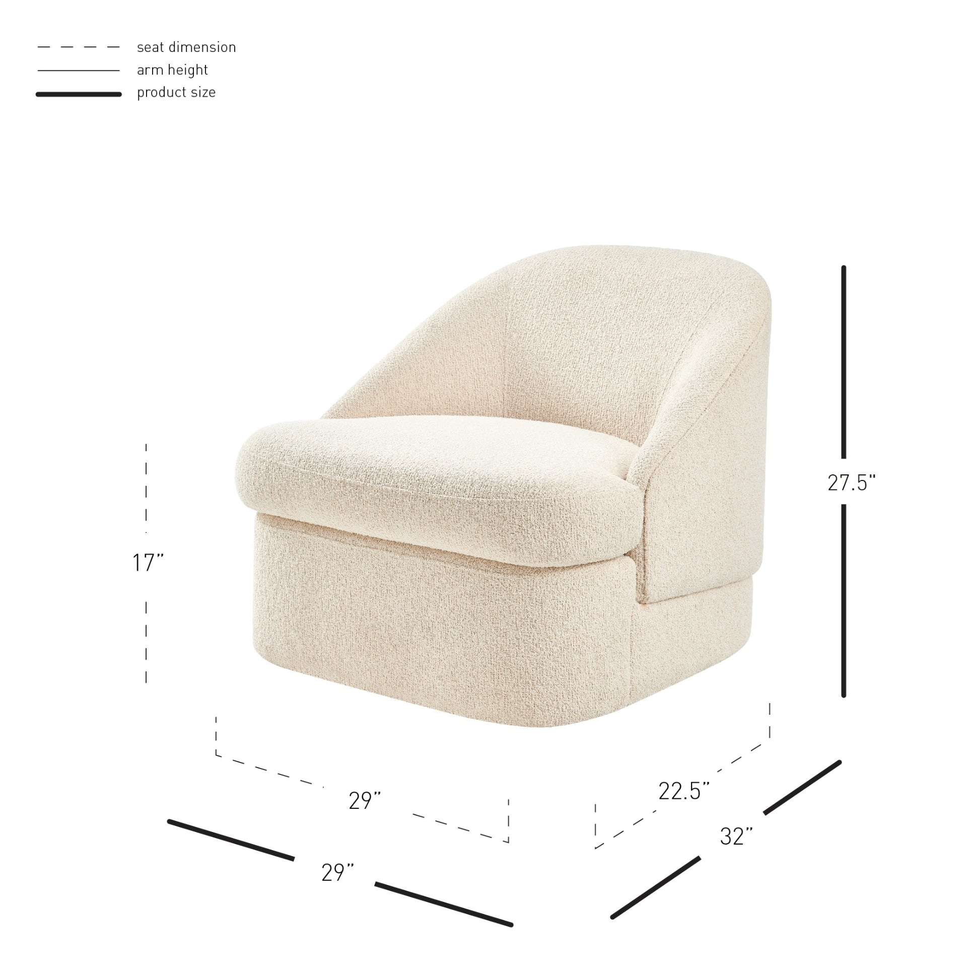 Hurley Fabric Swivel Accent Chair - What A Room