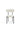 Aere Boucle Upholstered Metal Leg Dining Chair in Ivory and Black (Set of 2) - What A Room