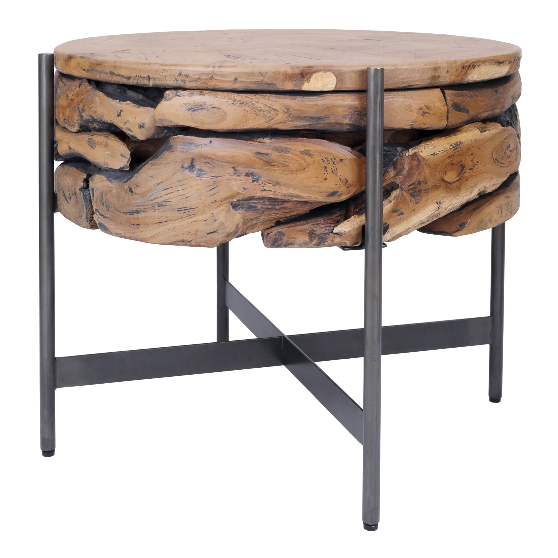Bardo  Reclaimed Teak Side/ End Table - What A Room