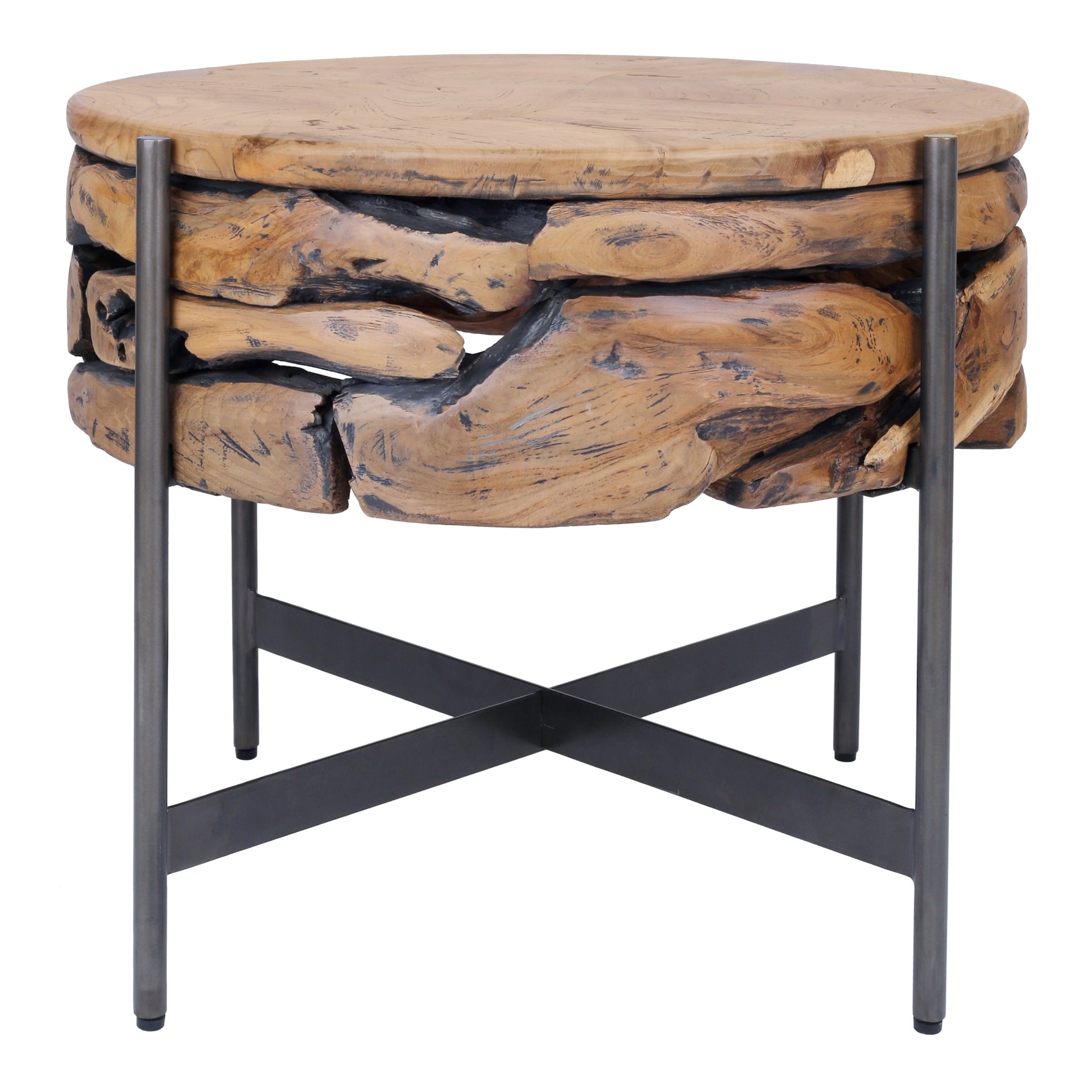 Bardo  Reclaimed Teak Side/ End Table - What A Room