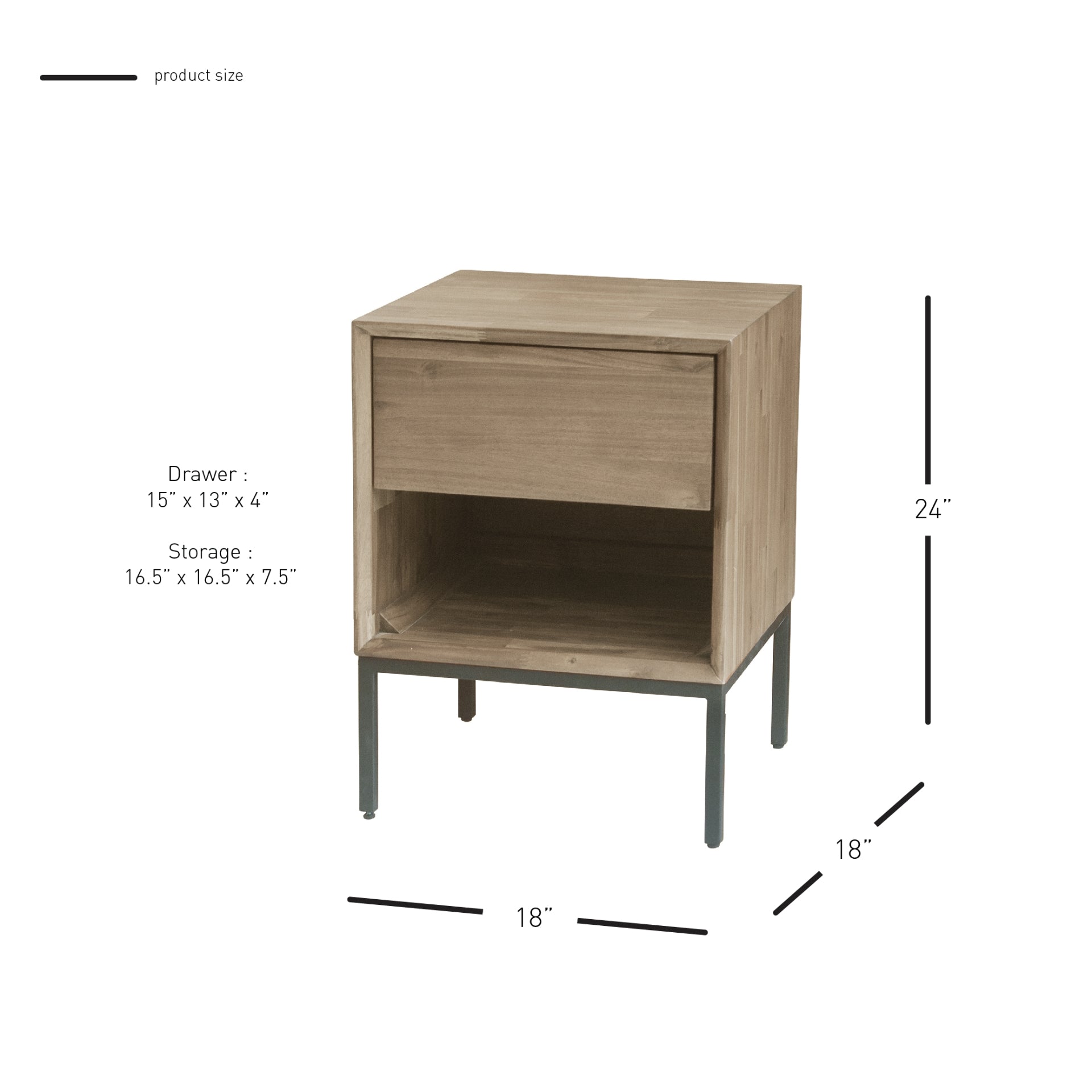 Hathaway  Night Stand/ Side Table - What A Room