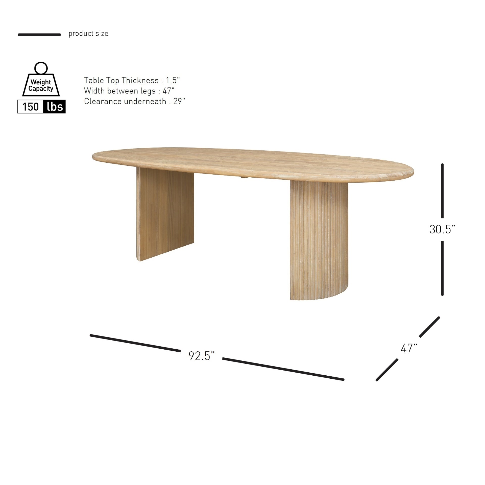 Aniston  92.5" Oval Dining Table - What A Room
