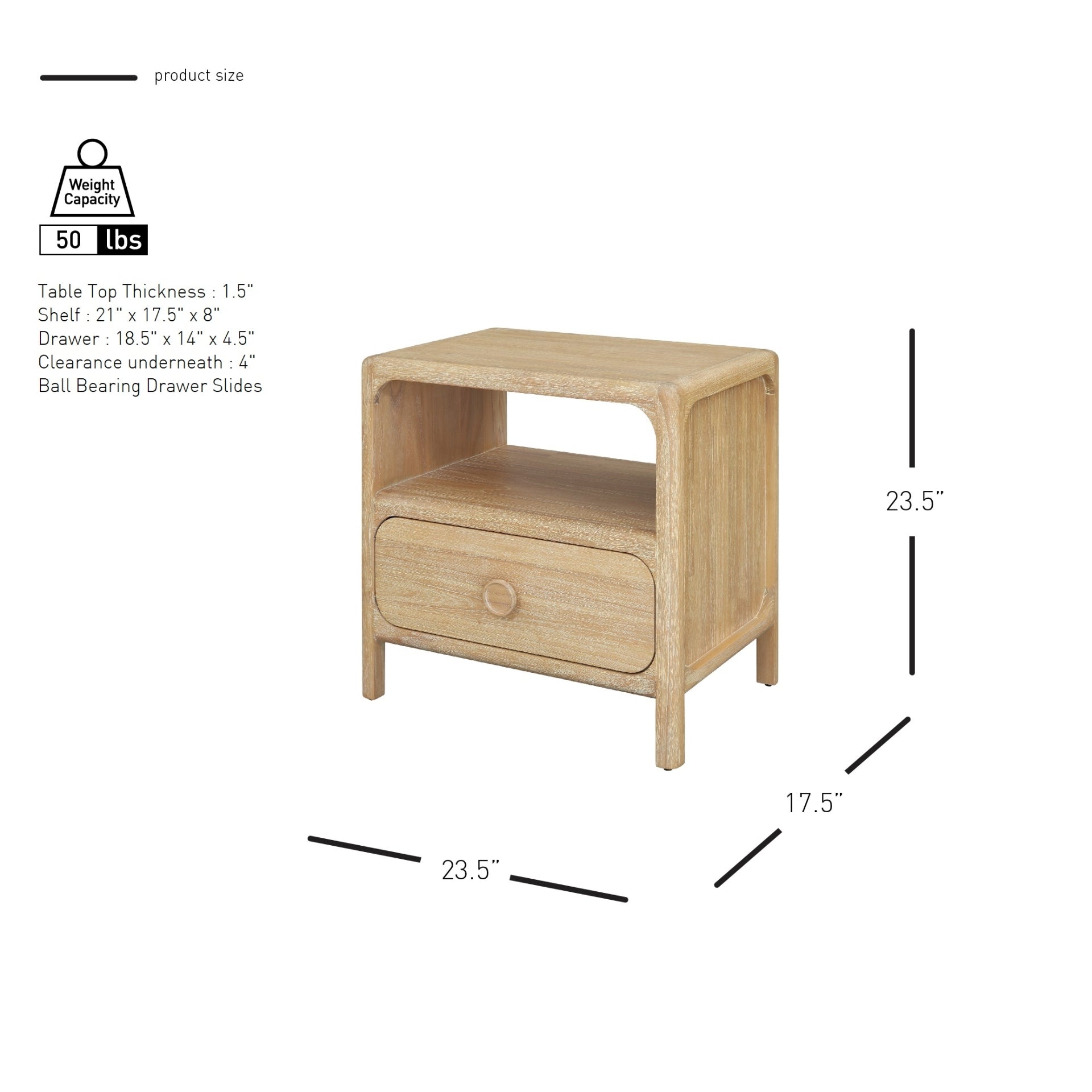 Hansville Nightstand/Side Table - What A Room