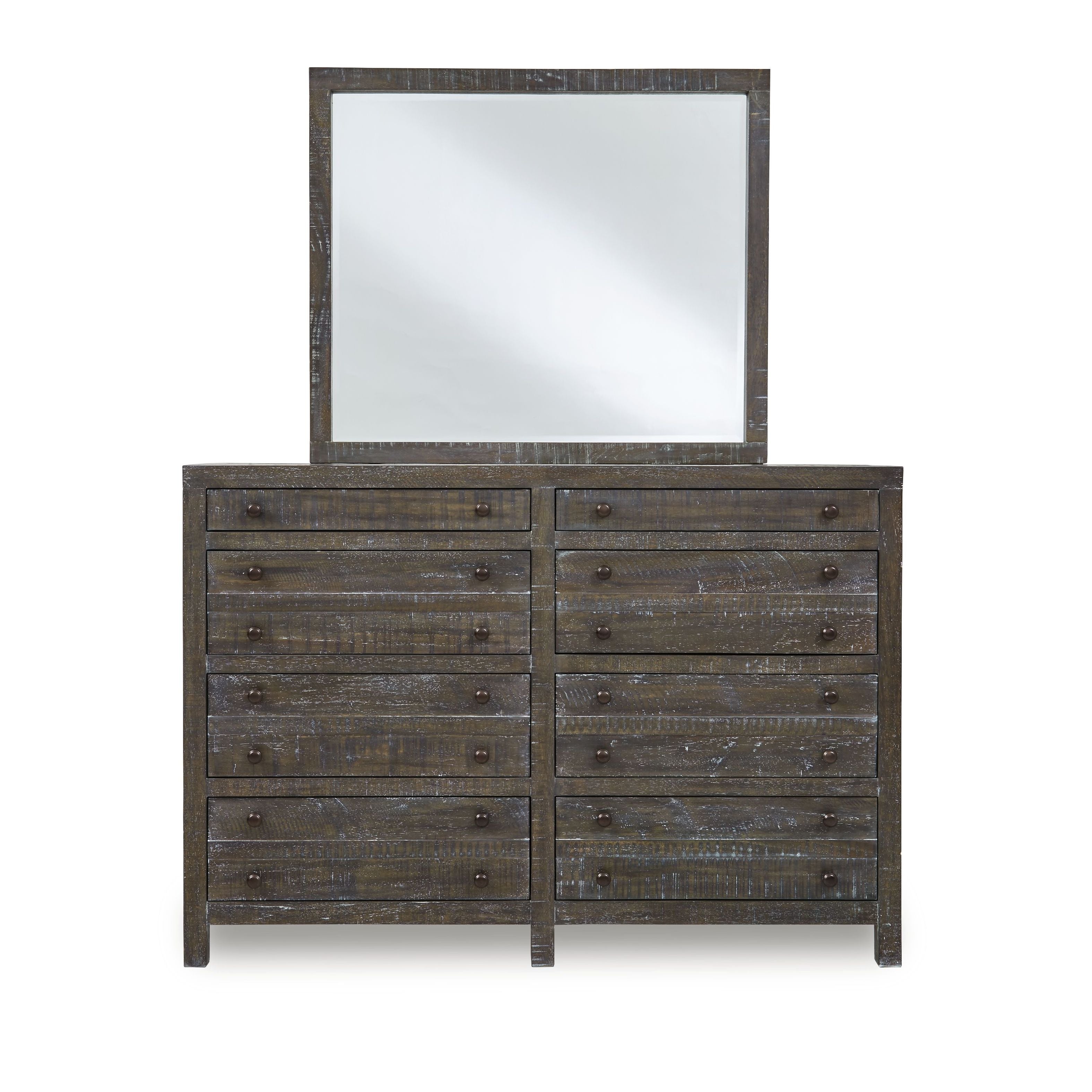 Townsend Solid Wood Eight Drawer Dresser in Gunmetal - What A Room