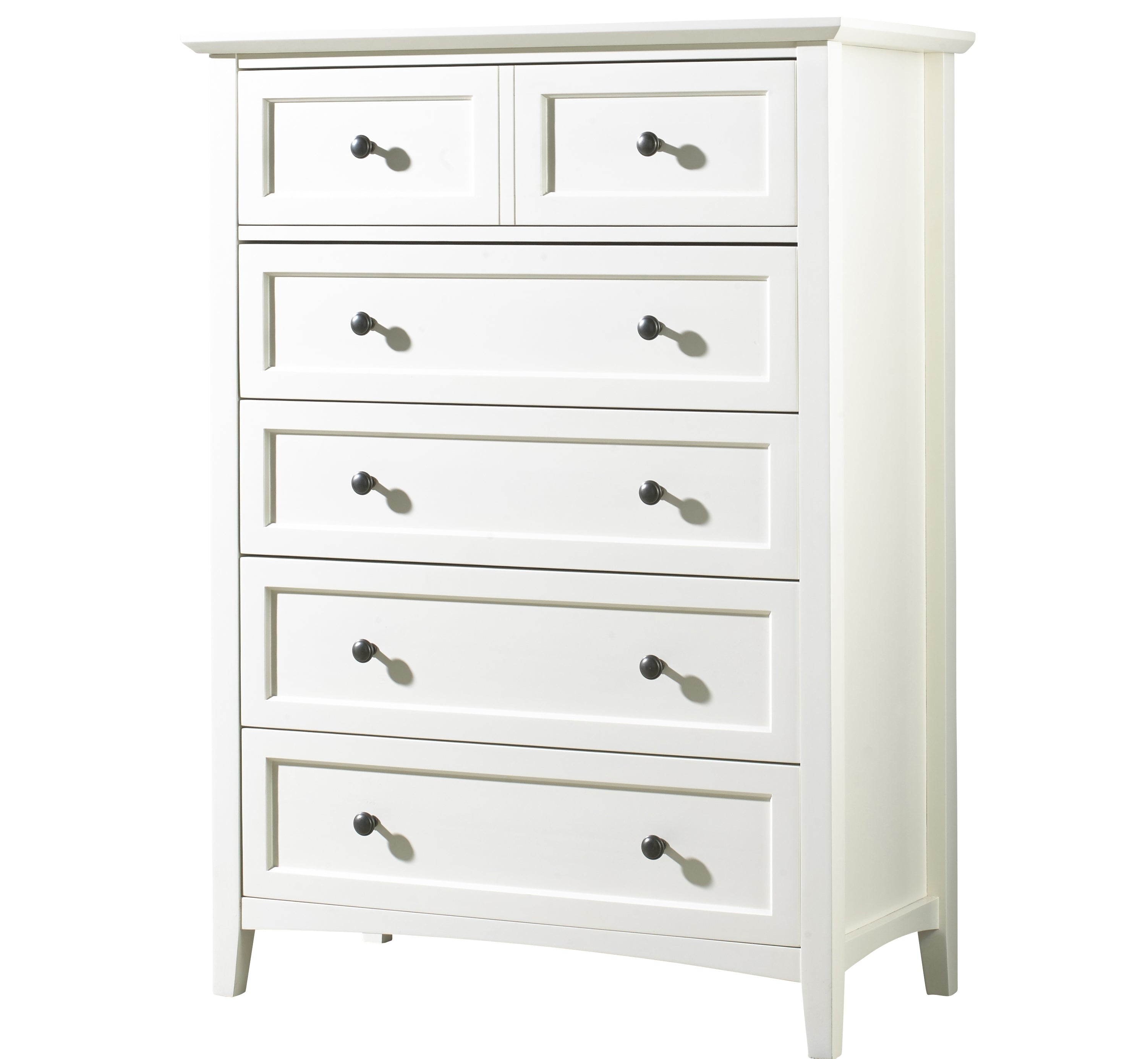 Paragon Five Drawer Chest in White - What A Room