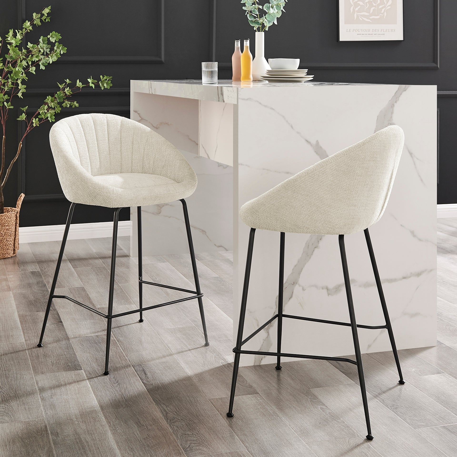 Watson  Fabric Counter Stool (Set of 2) - What A Room