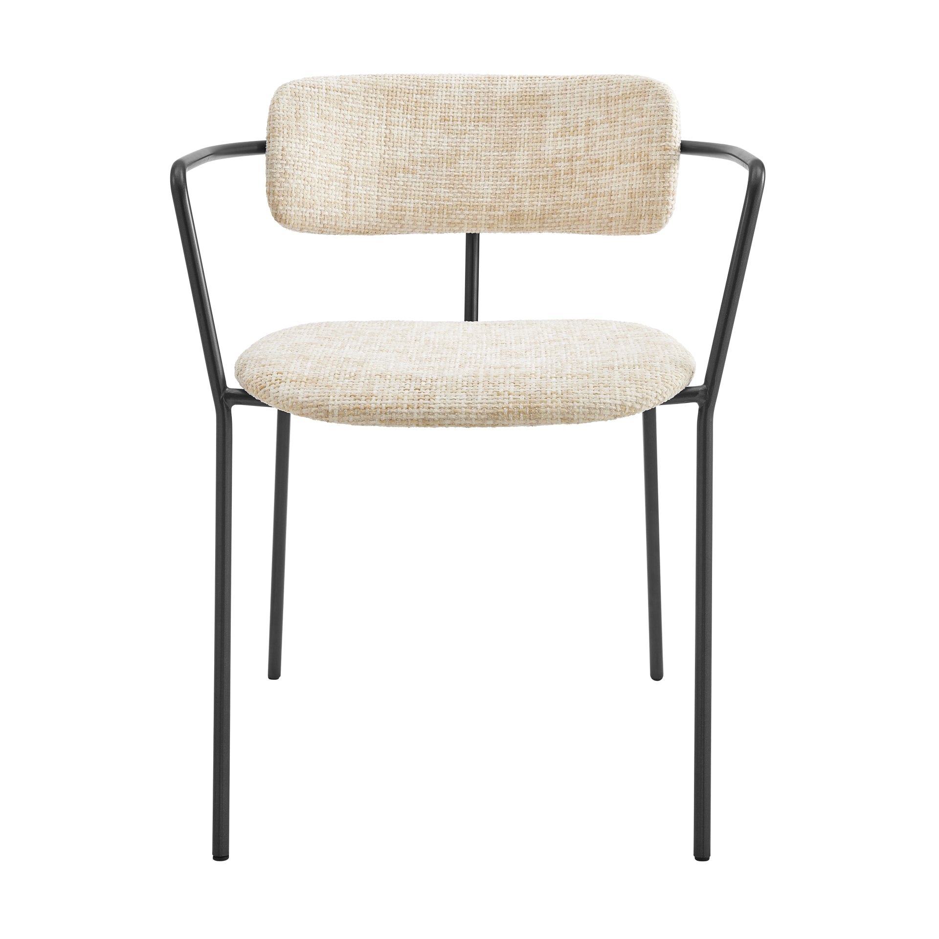 Alivia  Fabric Dining Side Arm Chair (Set of 2) - What A Room