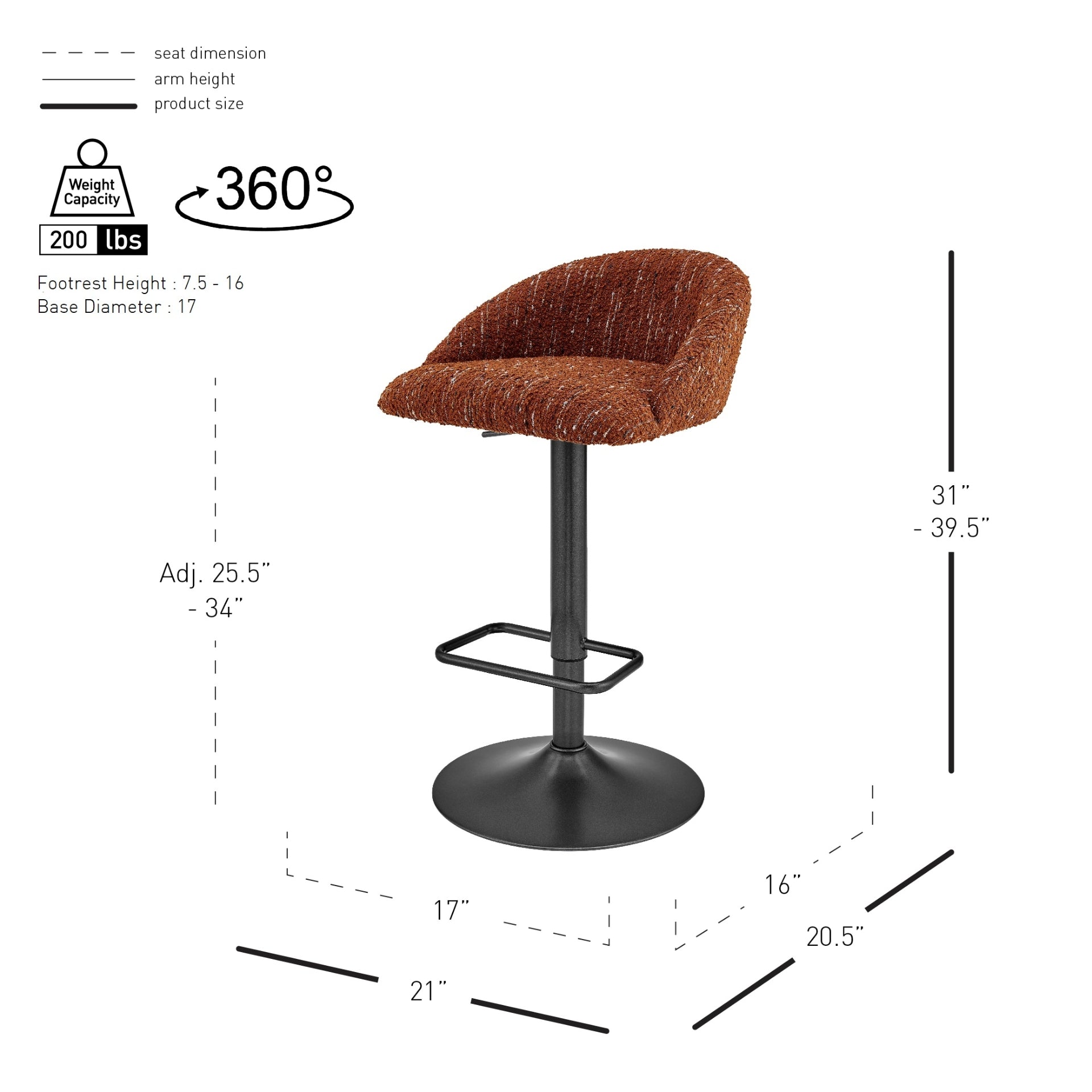 Jorrell  Fabric Gaslift Swivel Bar Stool (Set of 2) - What A Room