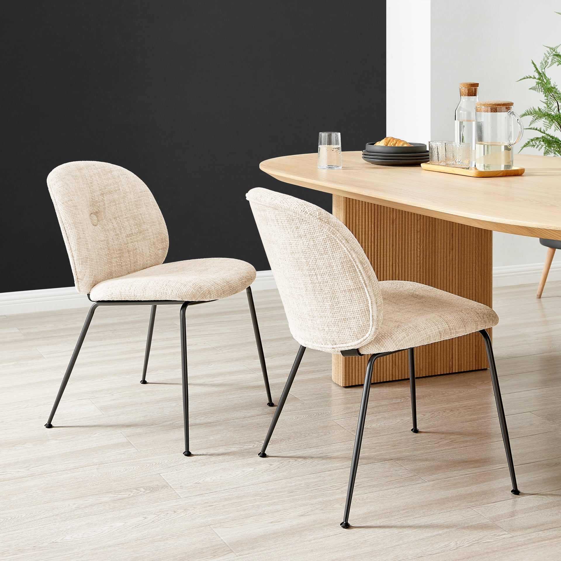 Nisha  Fabric Dining Side Chair (Set of 2) - What A Room