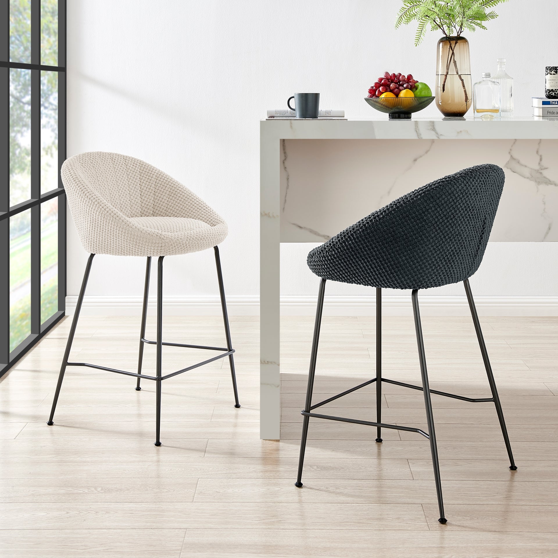 Watson  Fabric Counter Stool (Set of 2) - What A Room