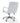 One Metal Frame Home Office Chair in Brushed Stainless Steel and White Leather - What A Room