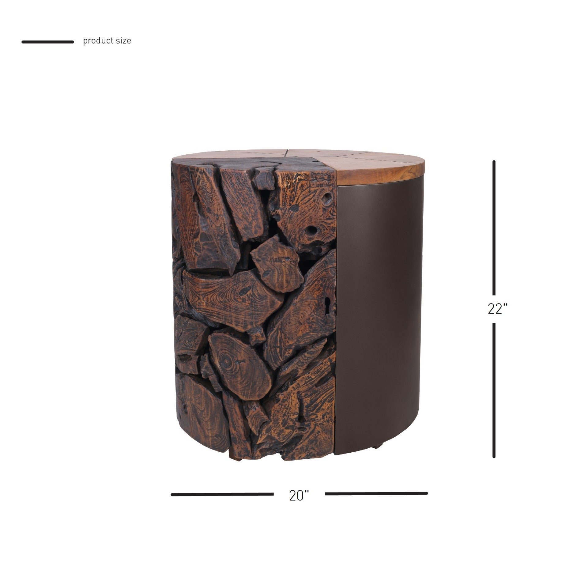 Brizo Reclaimed Teak Side/End Table - What A Room