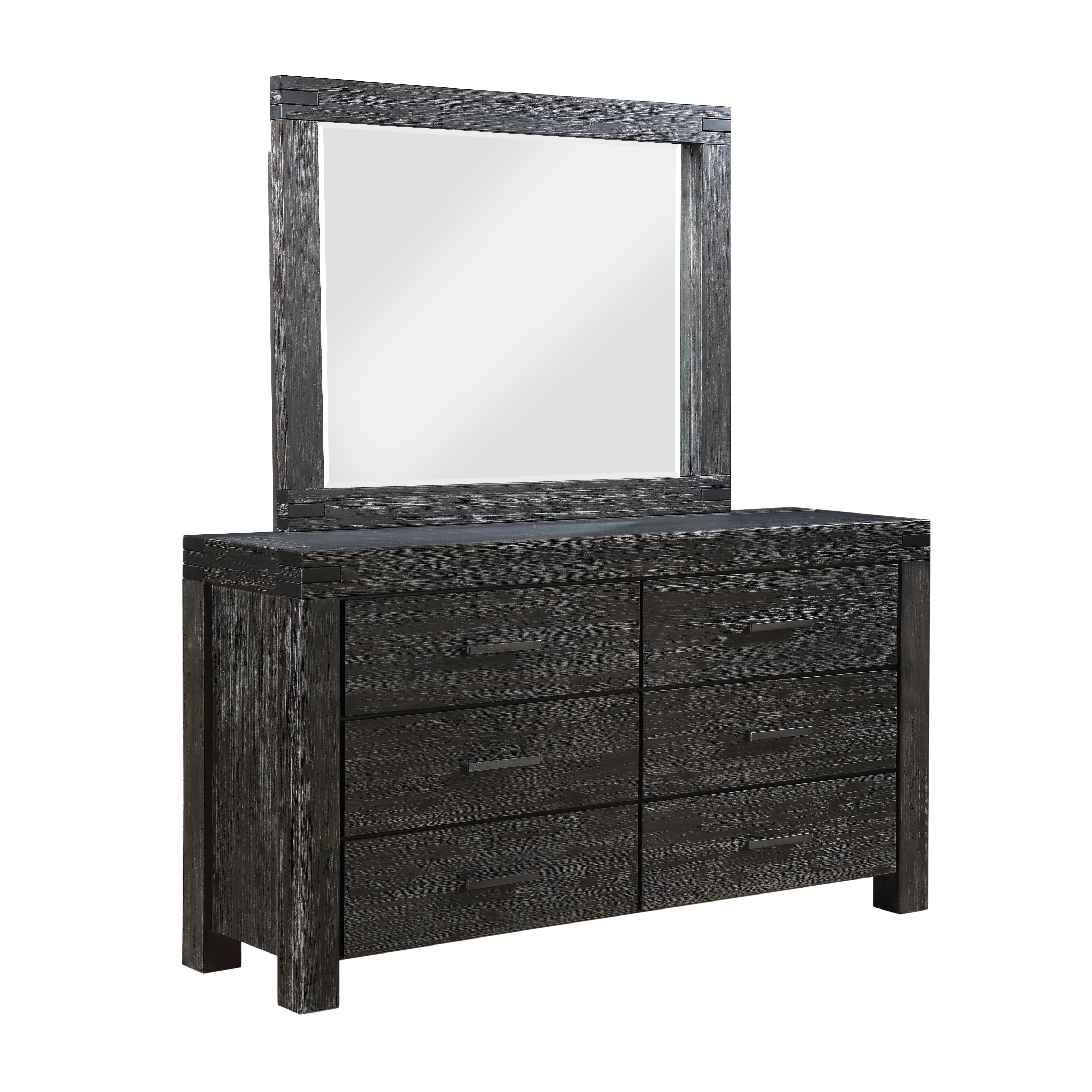 Meadow Six Drawer Solid Wood Dresser in Graphite - What A Room