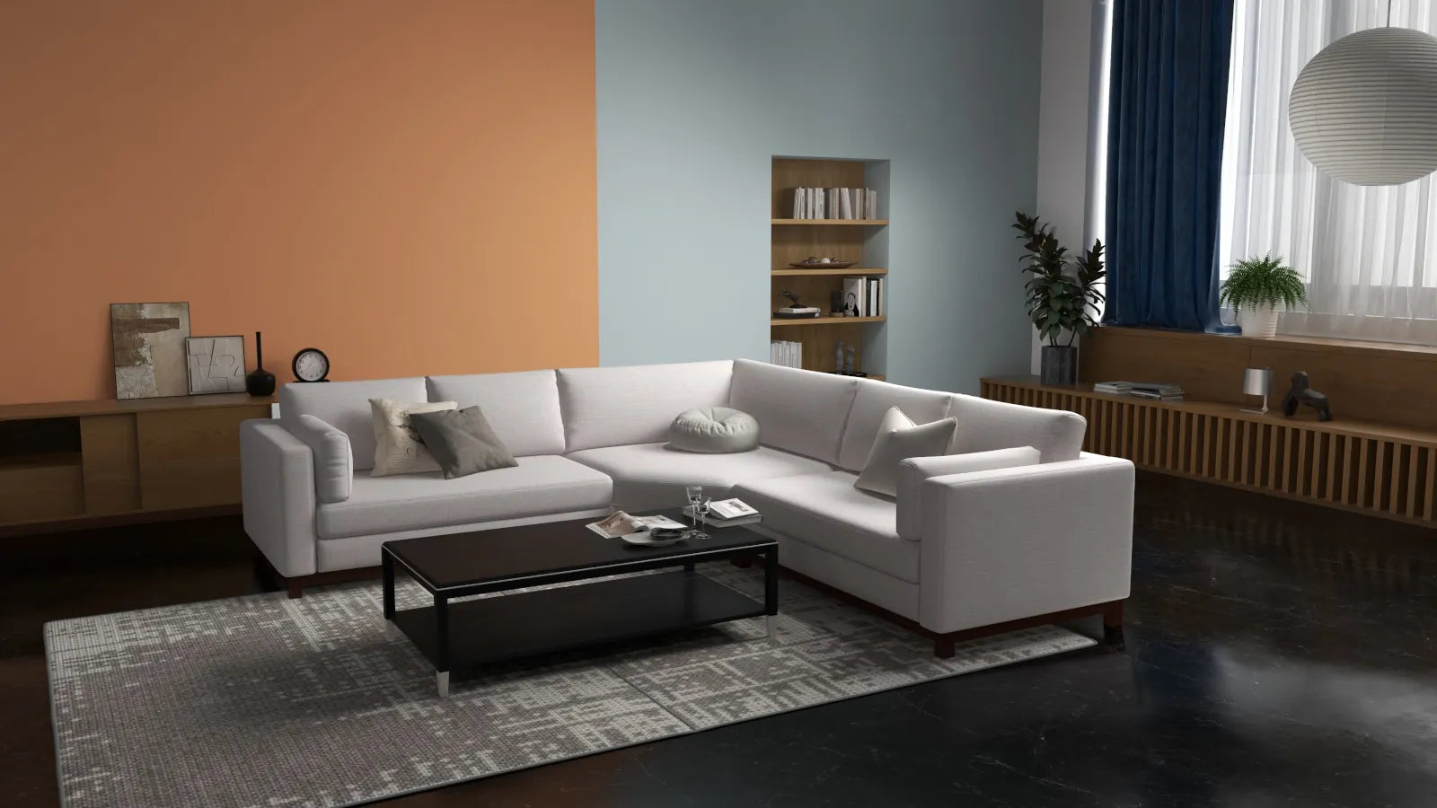 Florida Extra Big L Sectional with Corner Wedge - Cat & Dog Friendly