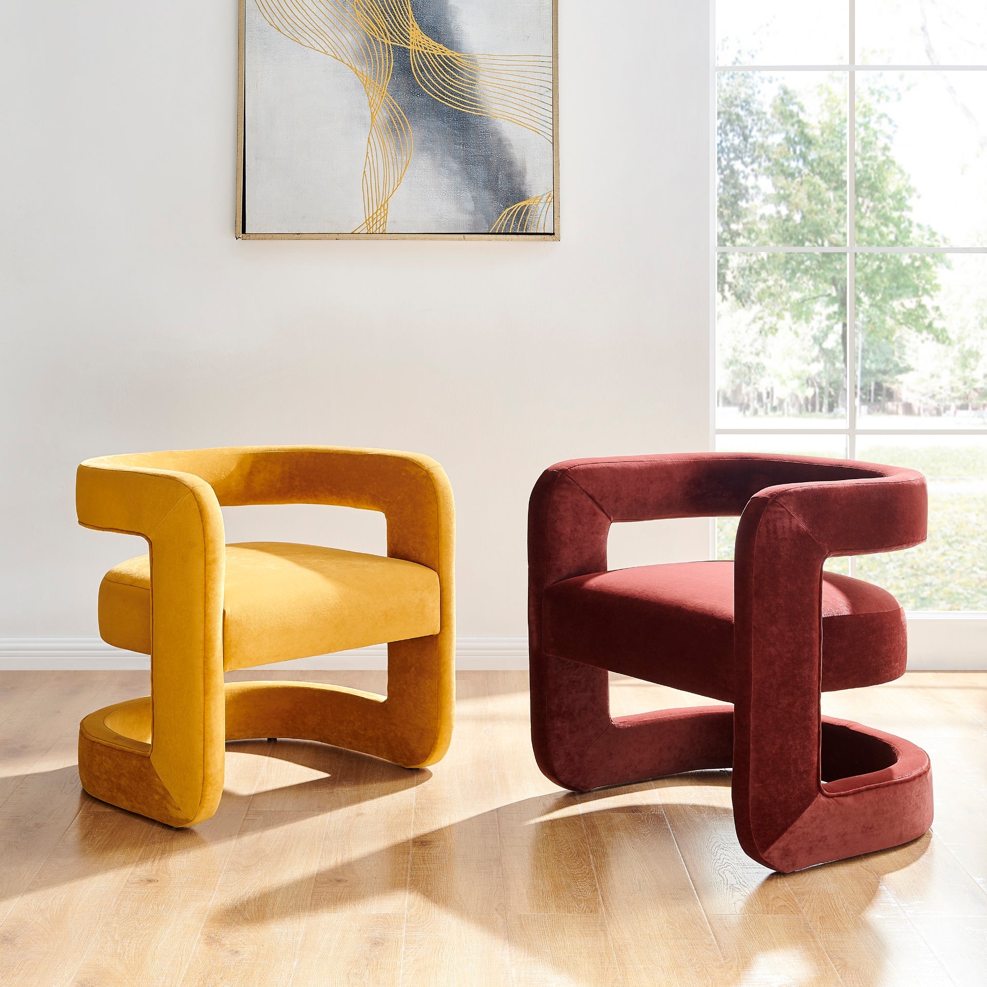 Althea Velvet Accent Arm Chair - What A Room