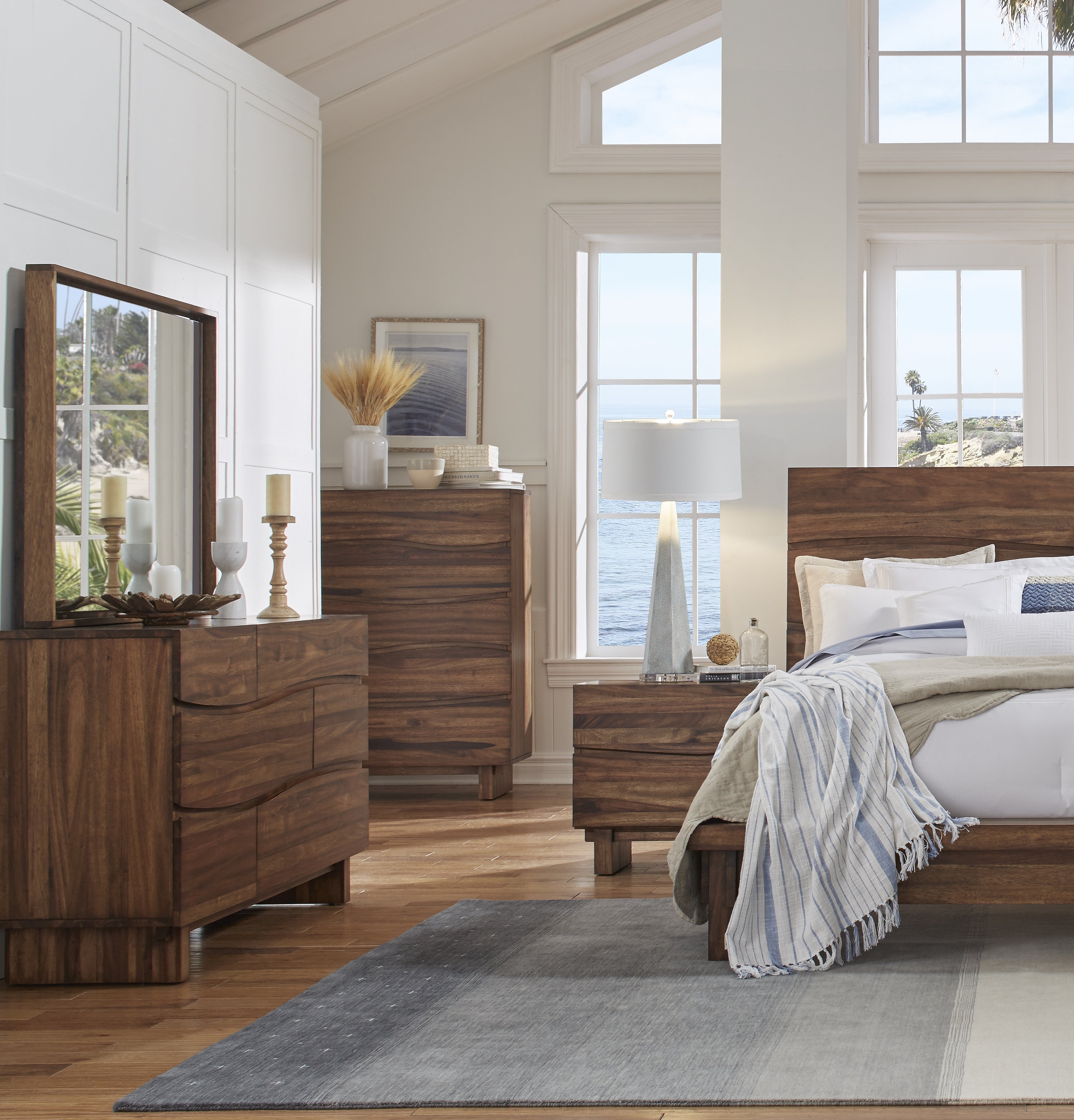Ocean Six Drawer Solid Wood Dresser in Natural Sengon - What A Room